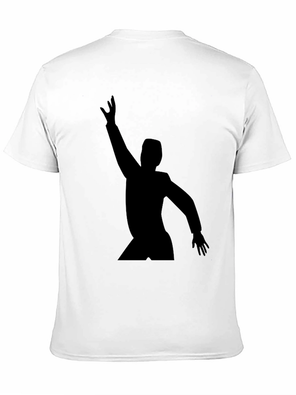 Mens Black T-Shirt with Silhouette Graphic