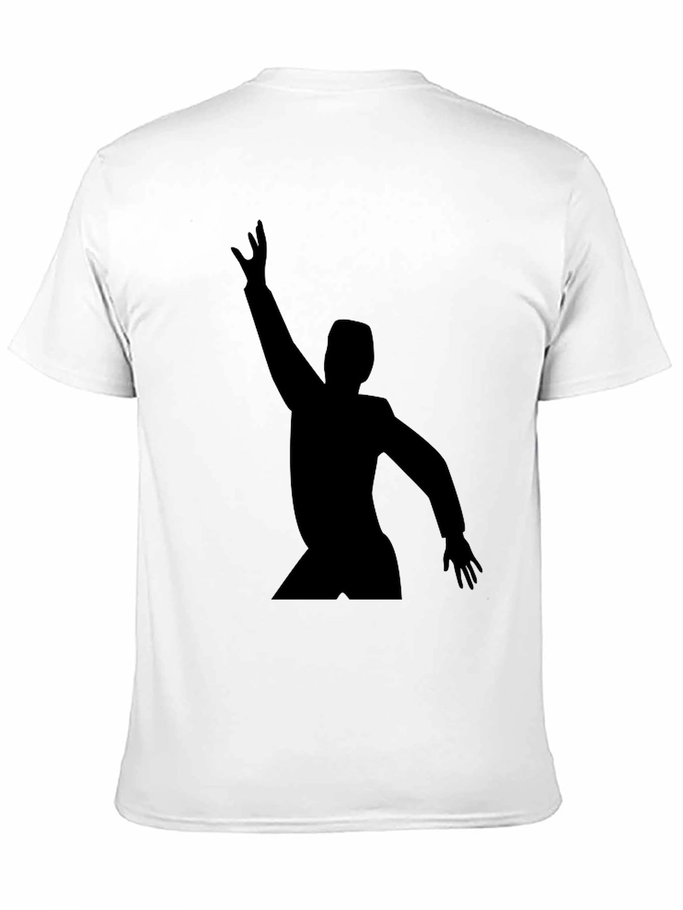 Mens Black T-Shirt with Silhouette Graphic