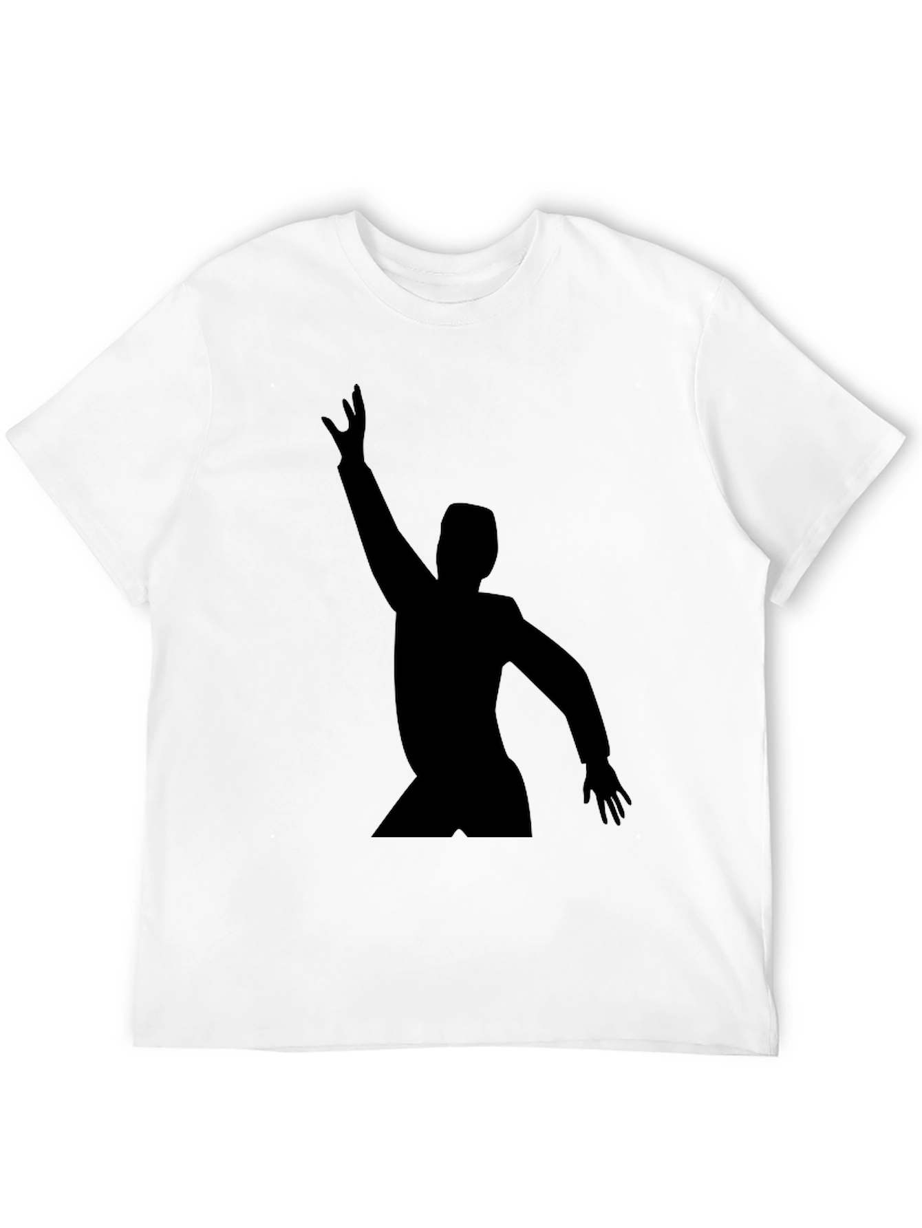 Mens Black T-Shirt with Silhouette Graphic