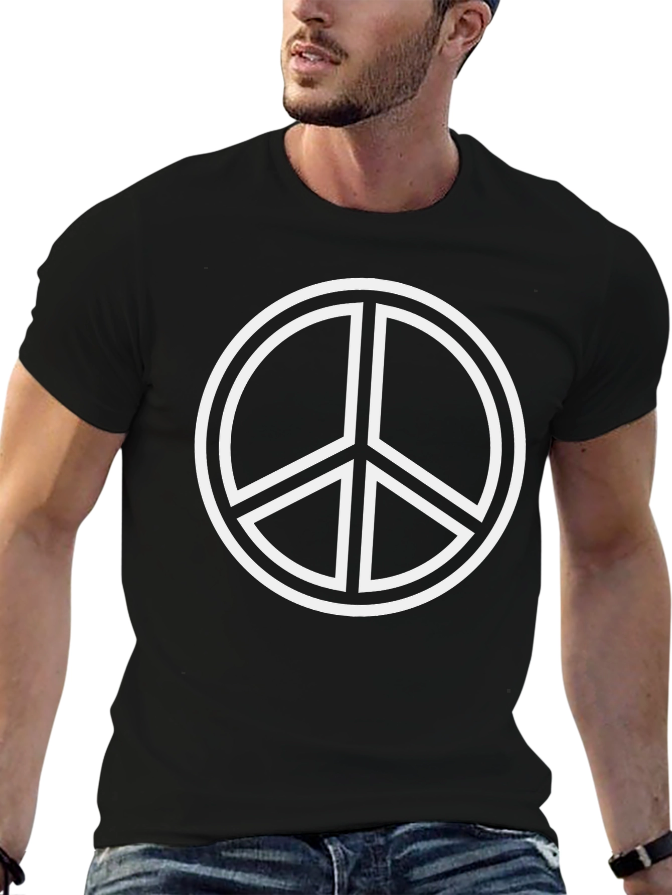 Peace Sign Black T-Shirt