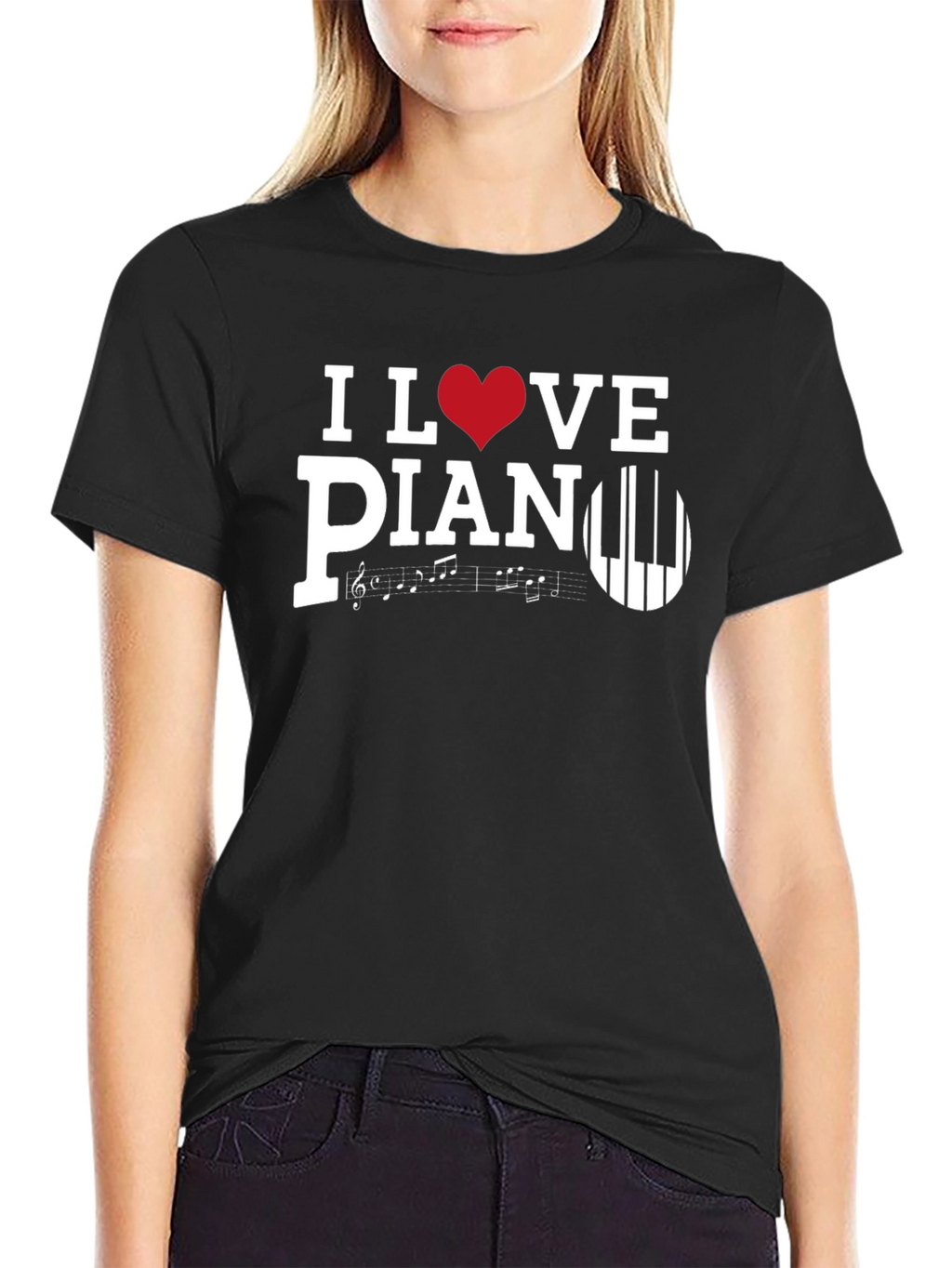 I Love Piano T-Shirt Music Lover Tee