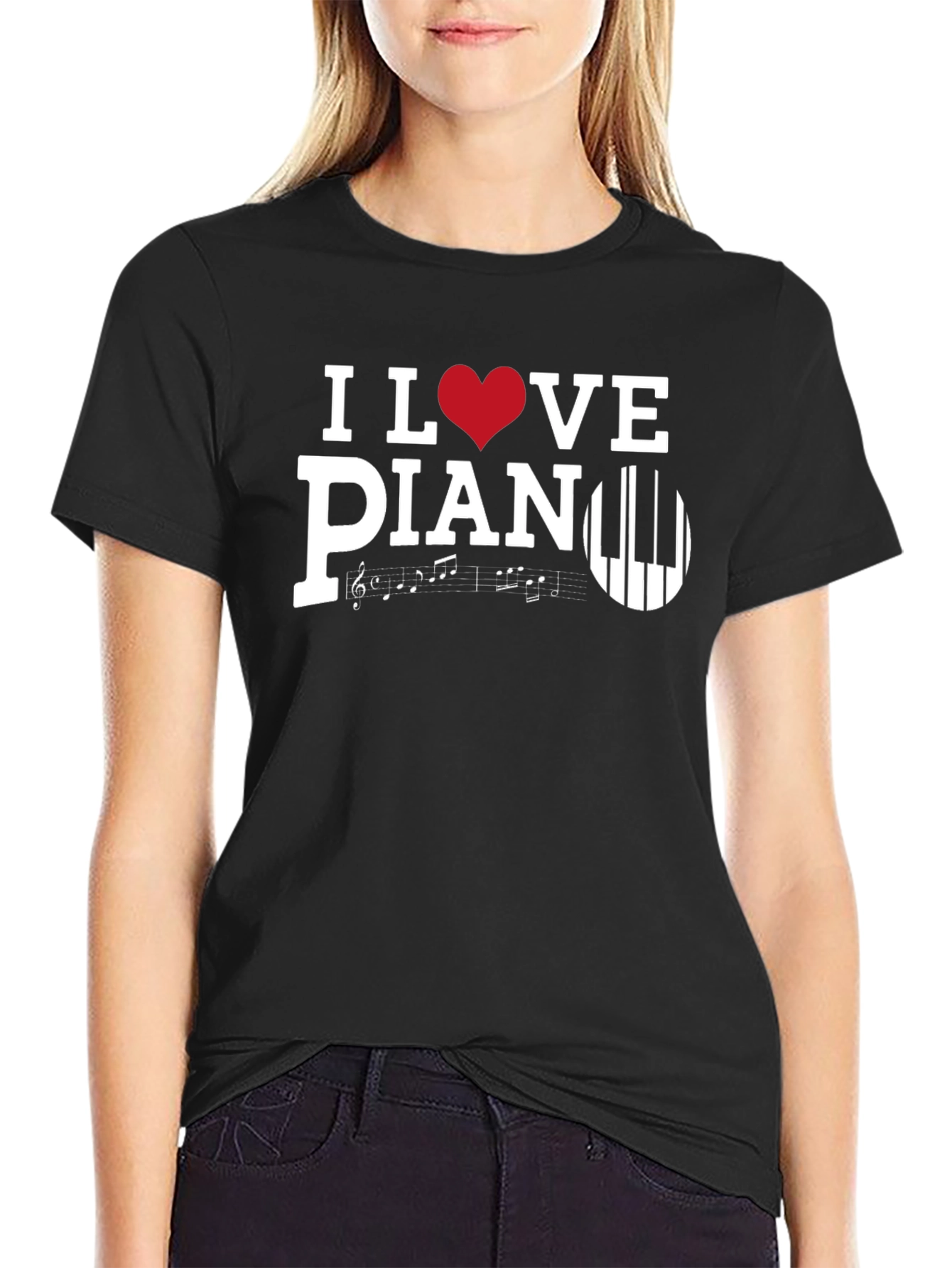 I Love Piano T-Shirt Music Lover Tee