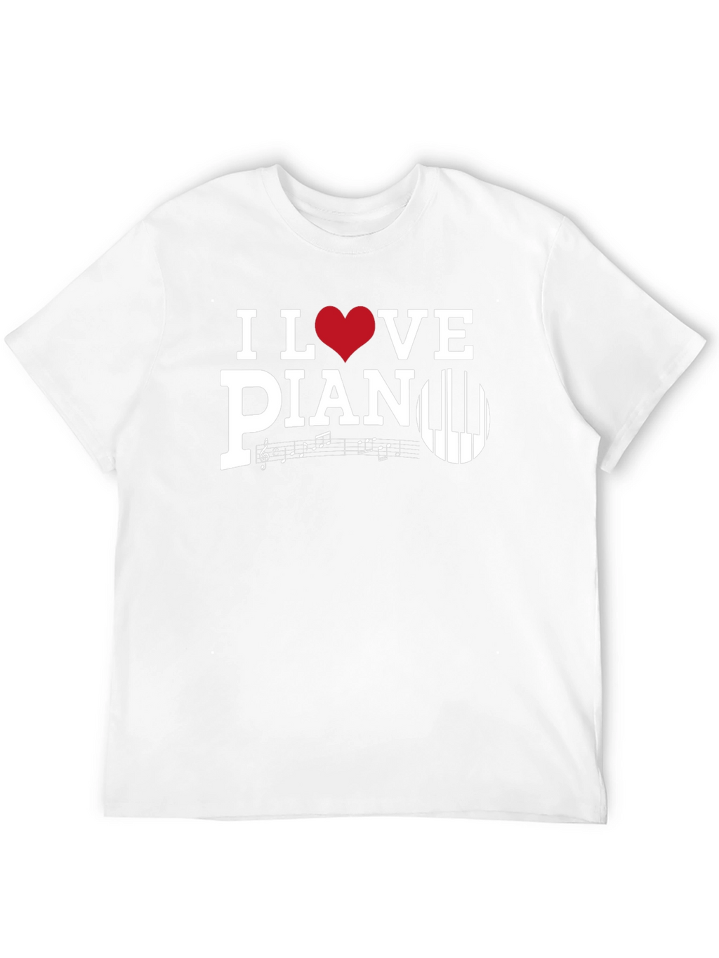 I Love Piano T-Shirt Music Lover Tee