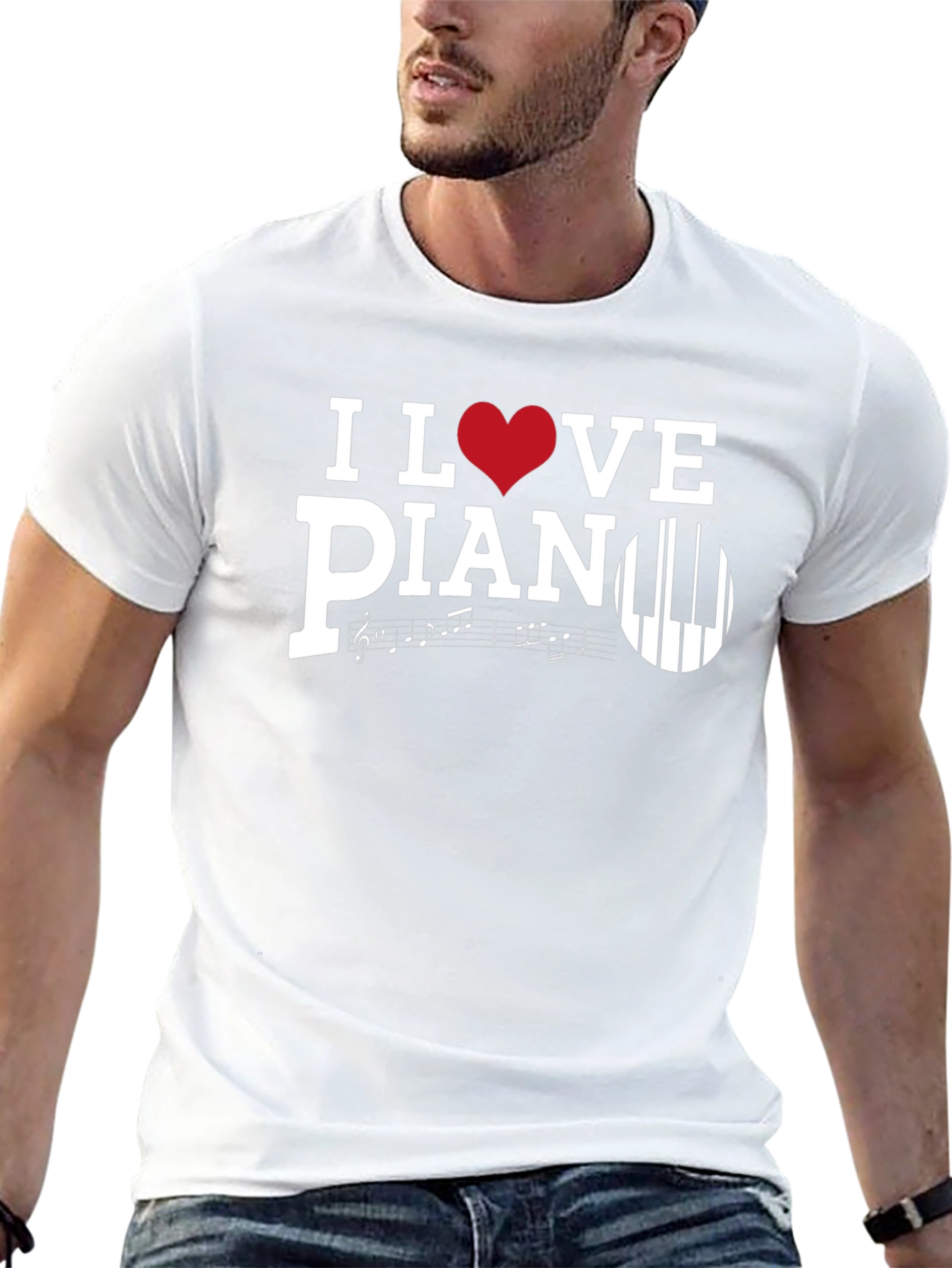 I Love Piano T-Shirt Music Lover Tee