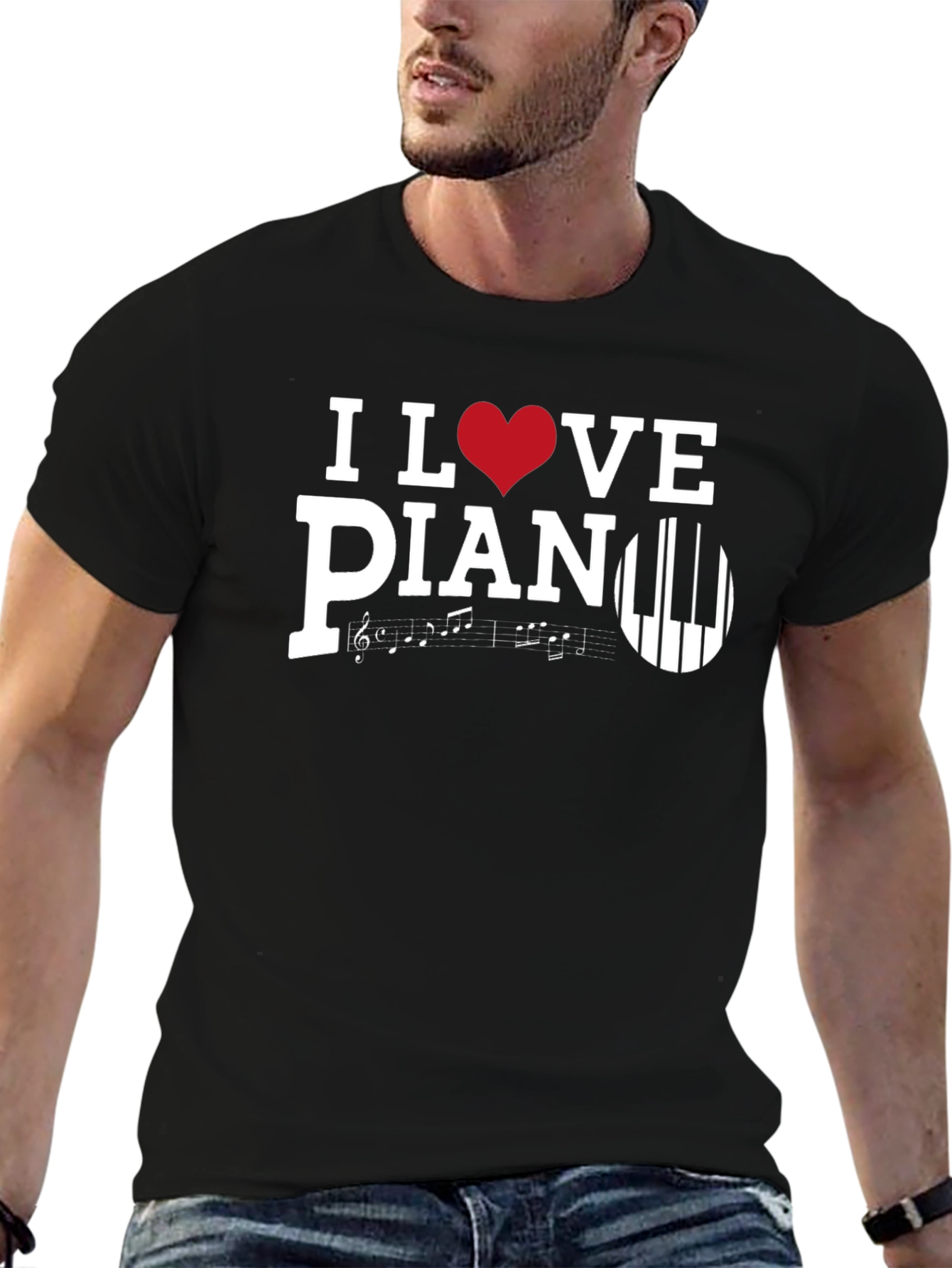 I Love Piano T-Shirt Music Lover Tee
