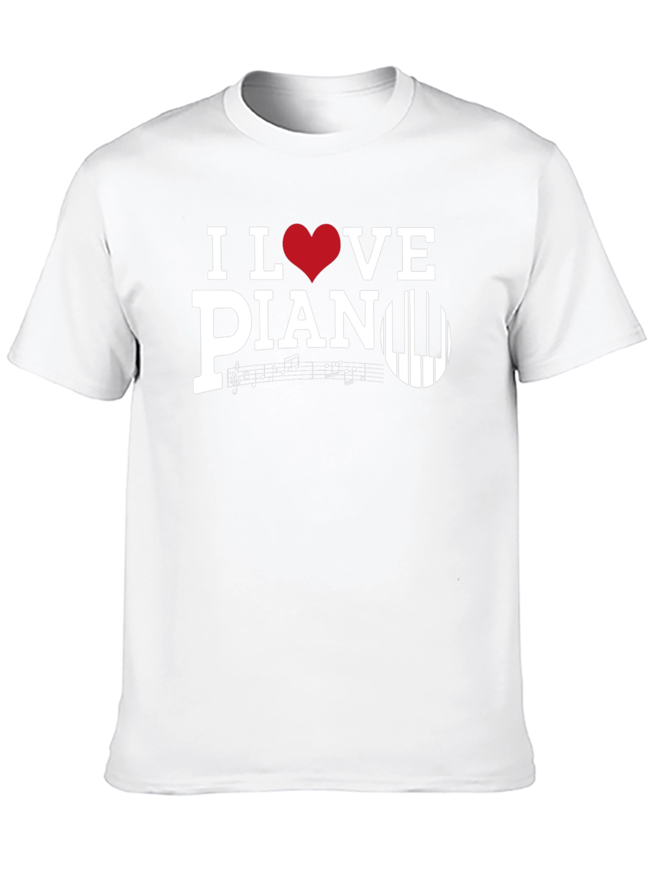 I Love Piano T-Shirt Music Lover Tee