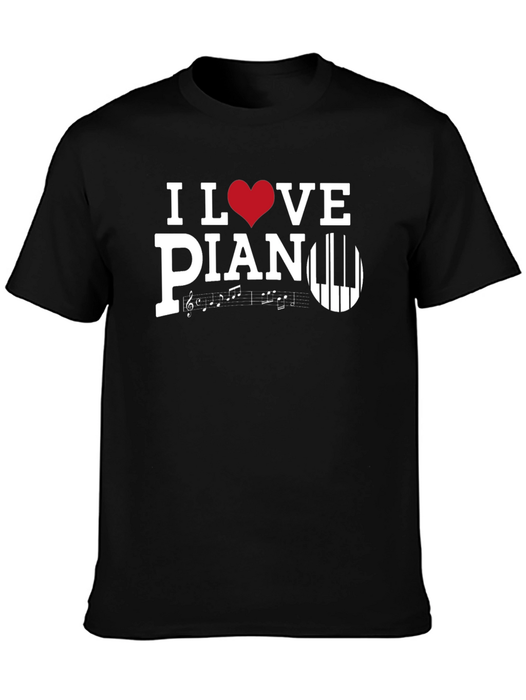 I Love Piano T-Shirt Music Lover Tee