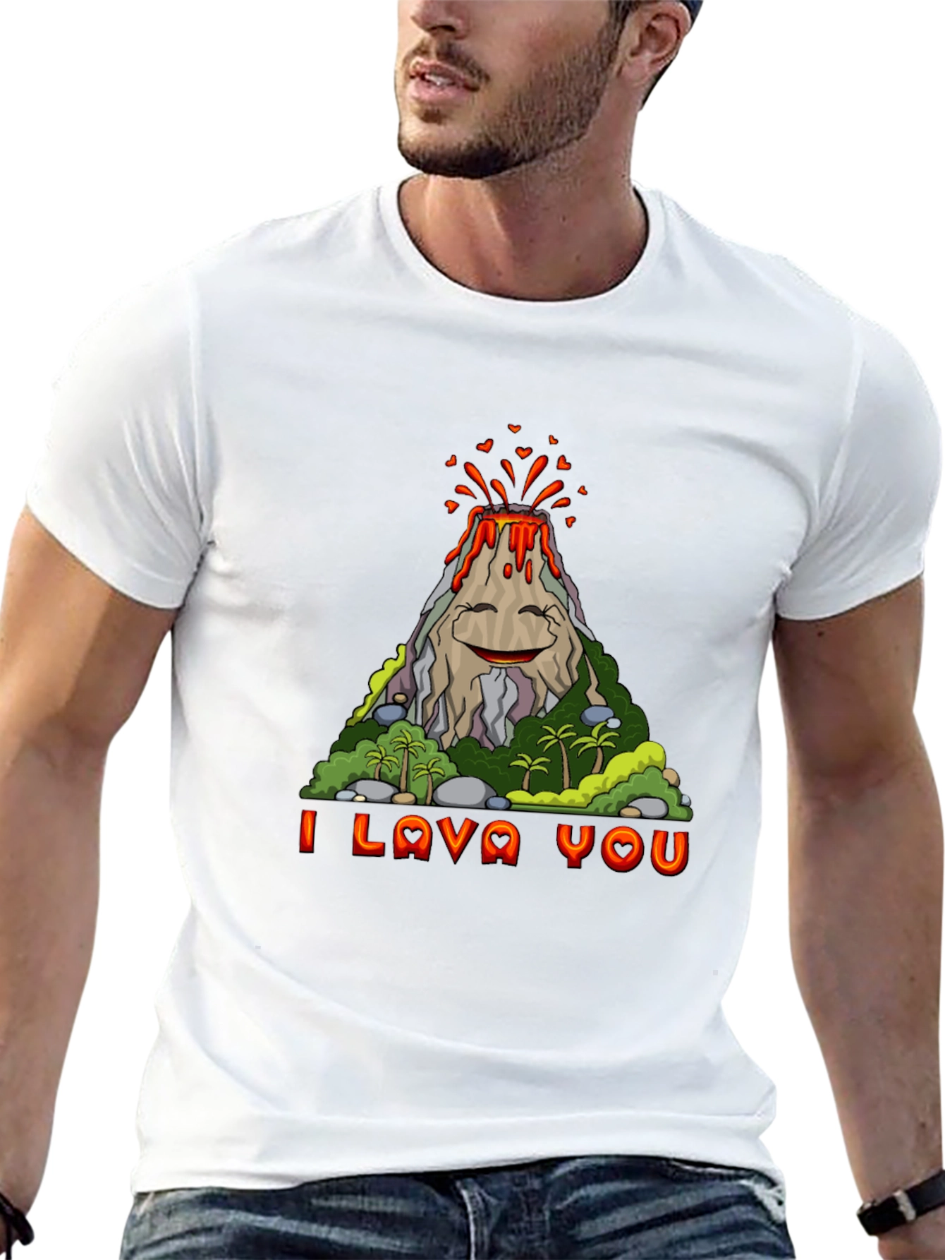 Funny I Lava You Volcano Graphic Tee
