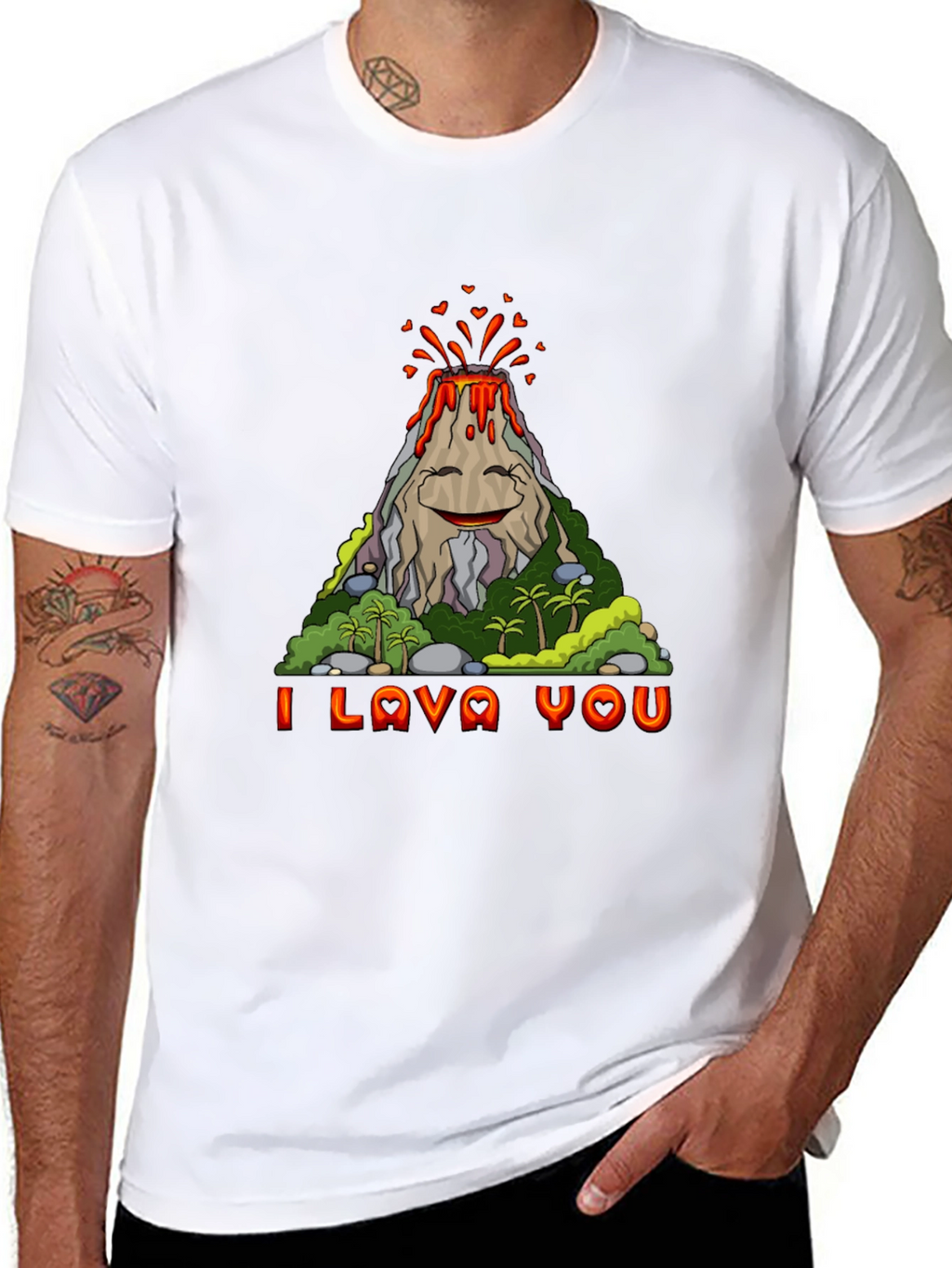 Funny I Lava You Volcano Graphic Tee