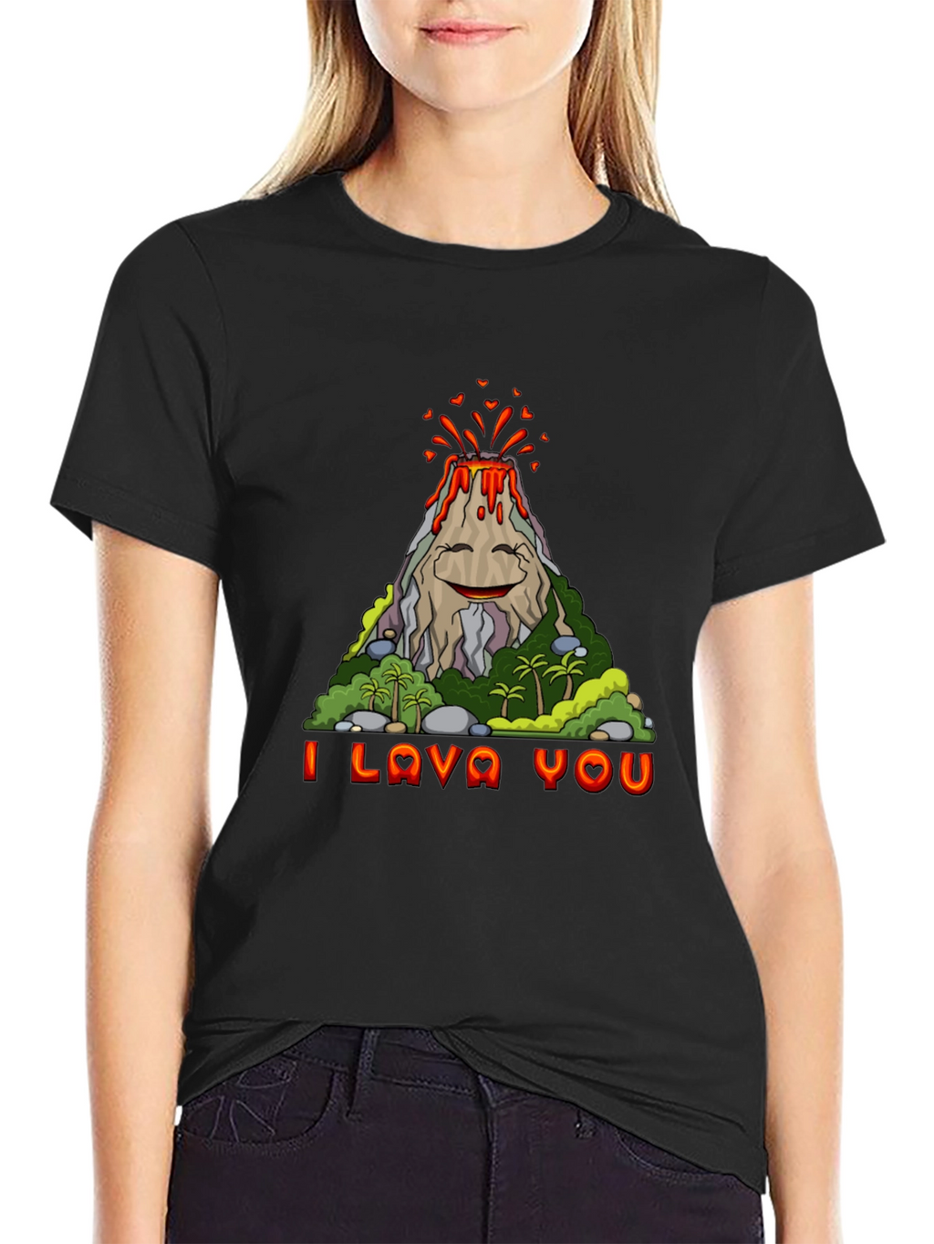 Funny I Lava You Volcano Graphic Tee