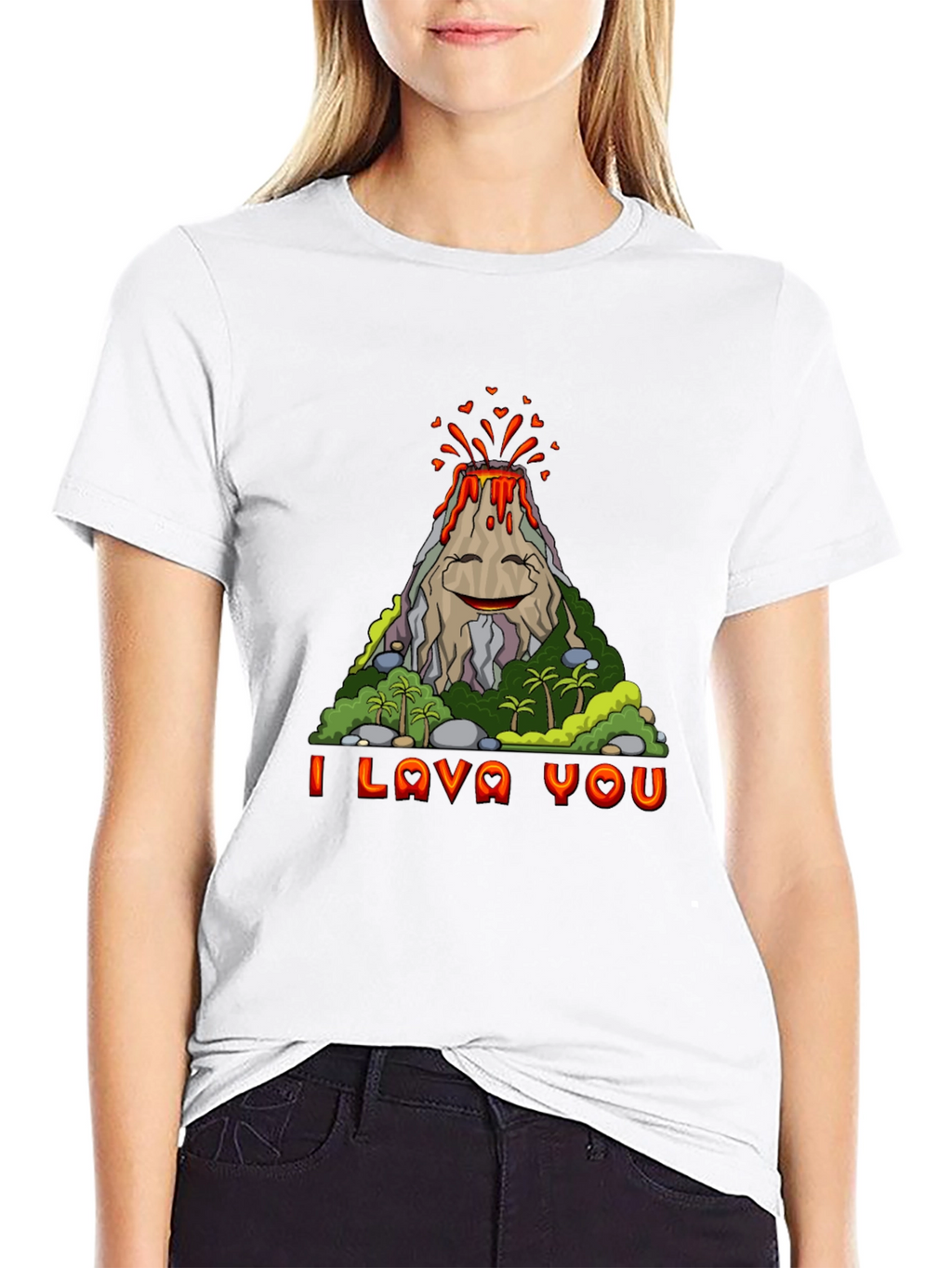 Funny I Lava You Volcano Graphic Tee