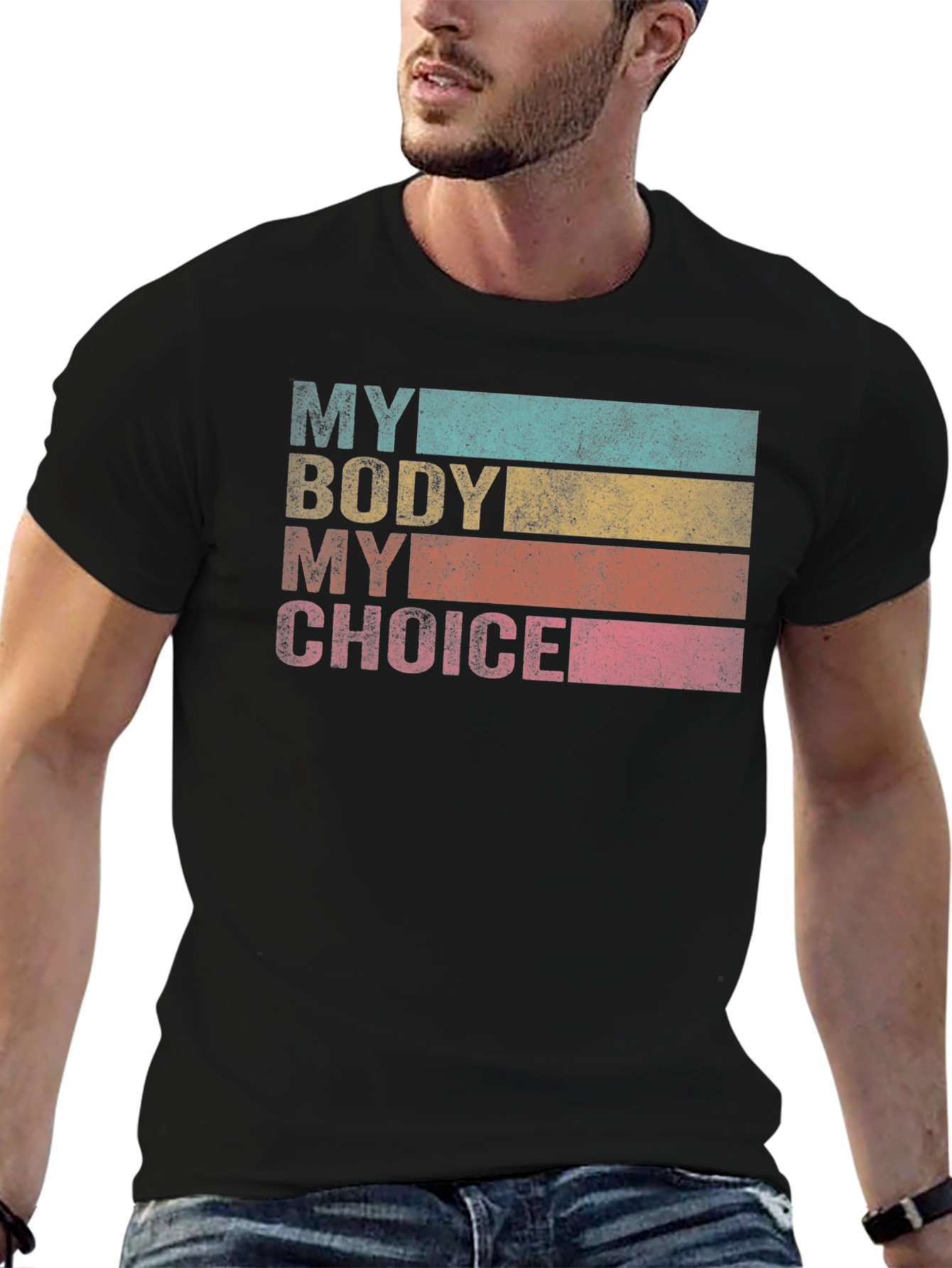 My Body My Choice Retro Tee - Black