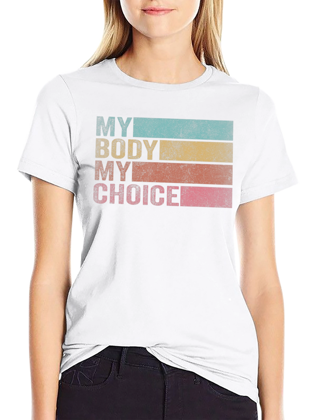 My Body My Choice Retro Tee - Black