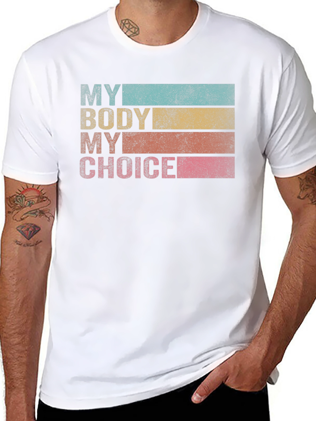 My Body My Choice Retro Tee - Black
