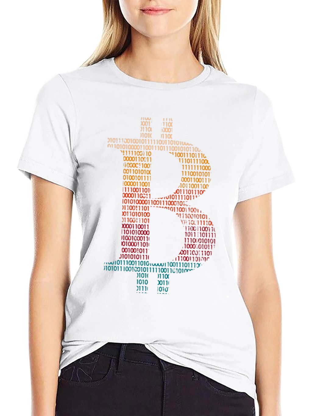 Bitcoin Binary Code Graphic T-Shirt - Crypto Currency Tee