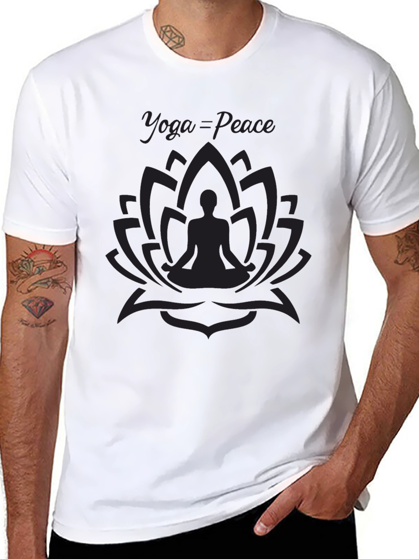 Yoga Peace Lotus Flower T-Shirt - Meditation Tee
