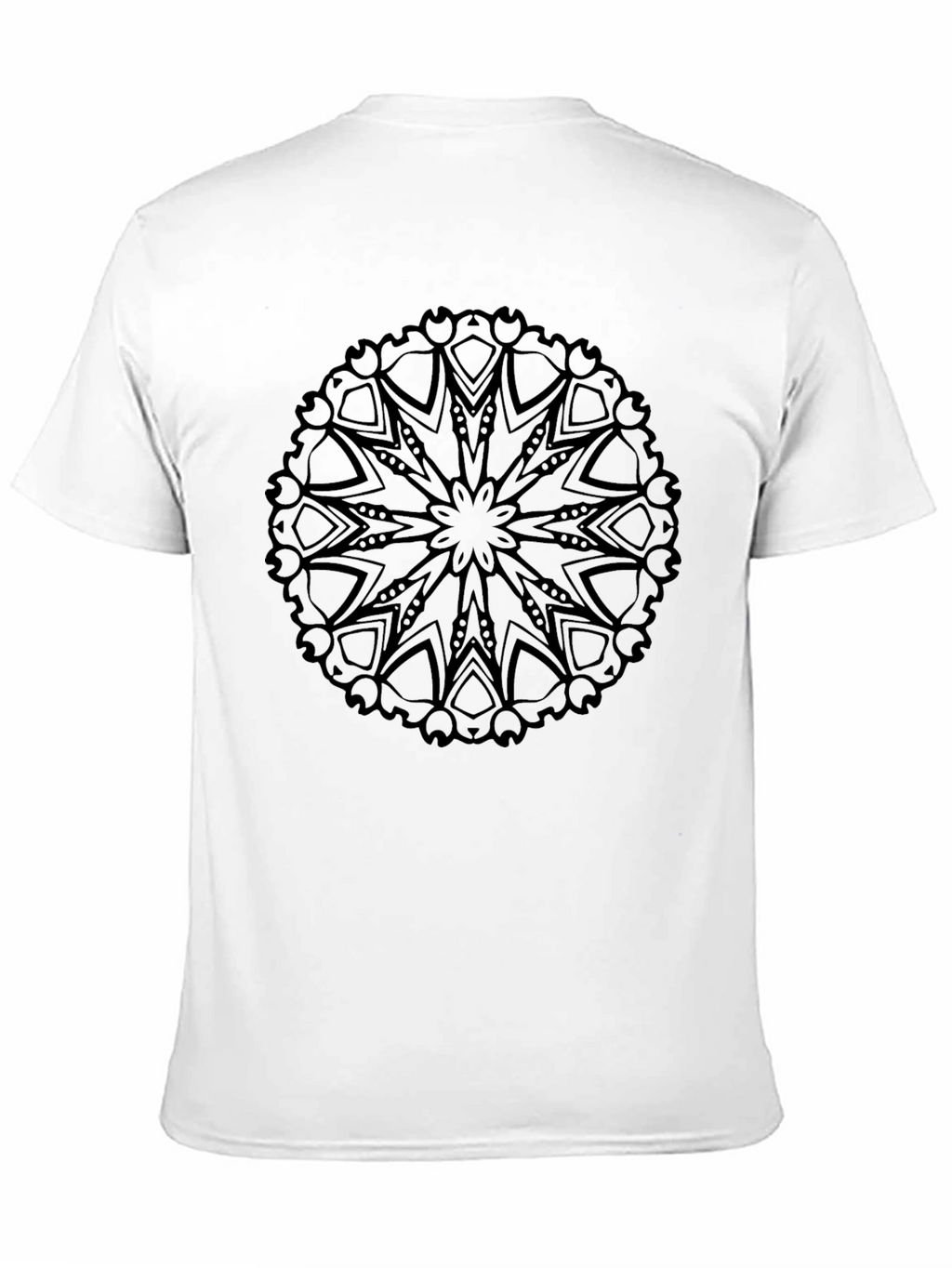Abstract Mandala Graphic Tee - Black