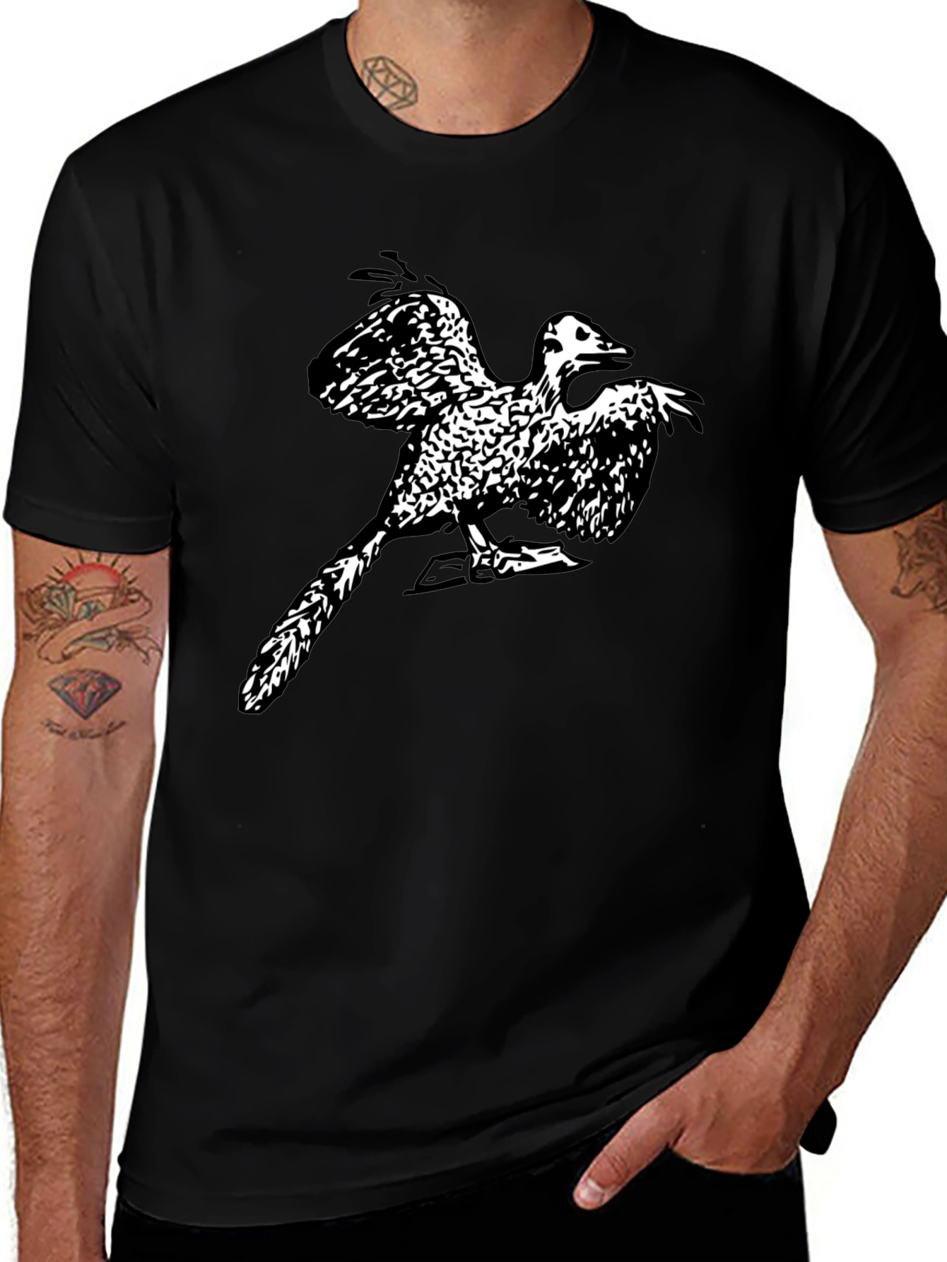 Black Archaeopteryx Graphic T-Shirt