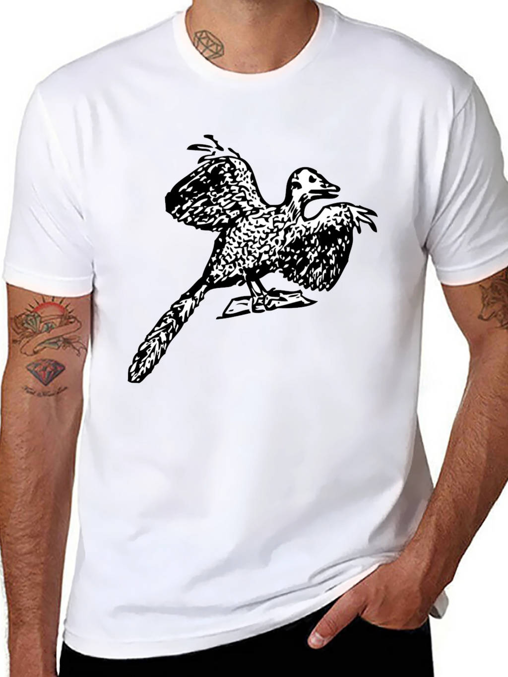 Black Archaeopteryx Graphic T-Shirt