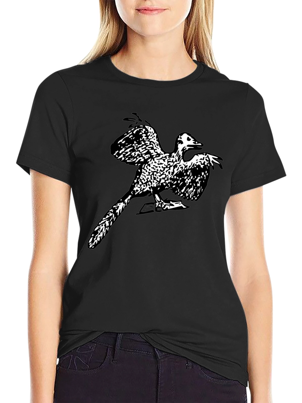 Black Archaeopteryx Graphic T-Shirt