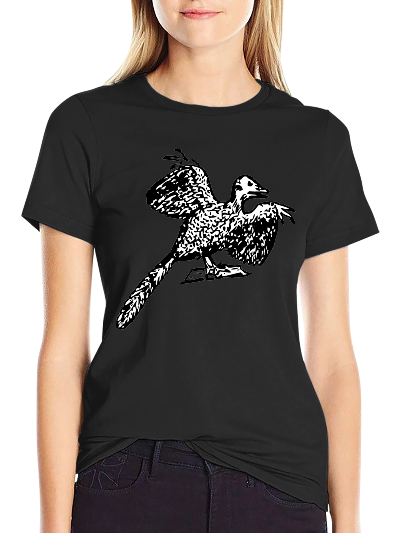Black Archaeopteryx Graphic T-Shirt