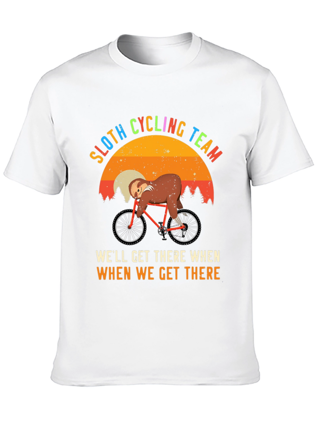 Sloth Cycling Team T-Shirt - Funny Graphic Tee
