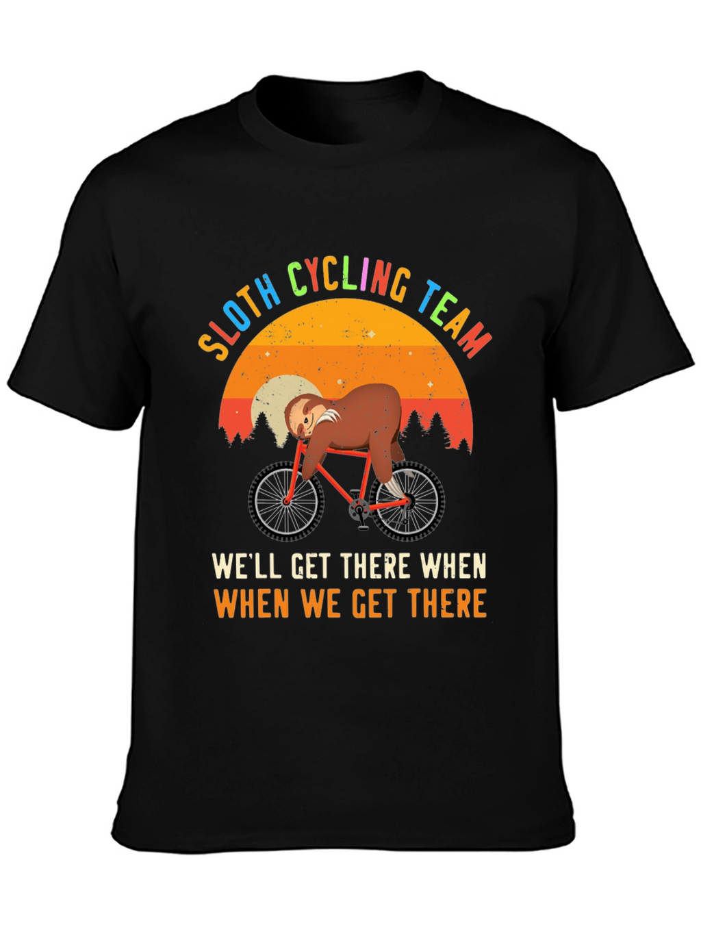 Sloth Cycling Team T-Shirt - Funny Graphic Tee
