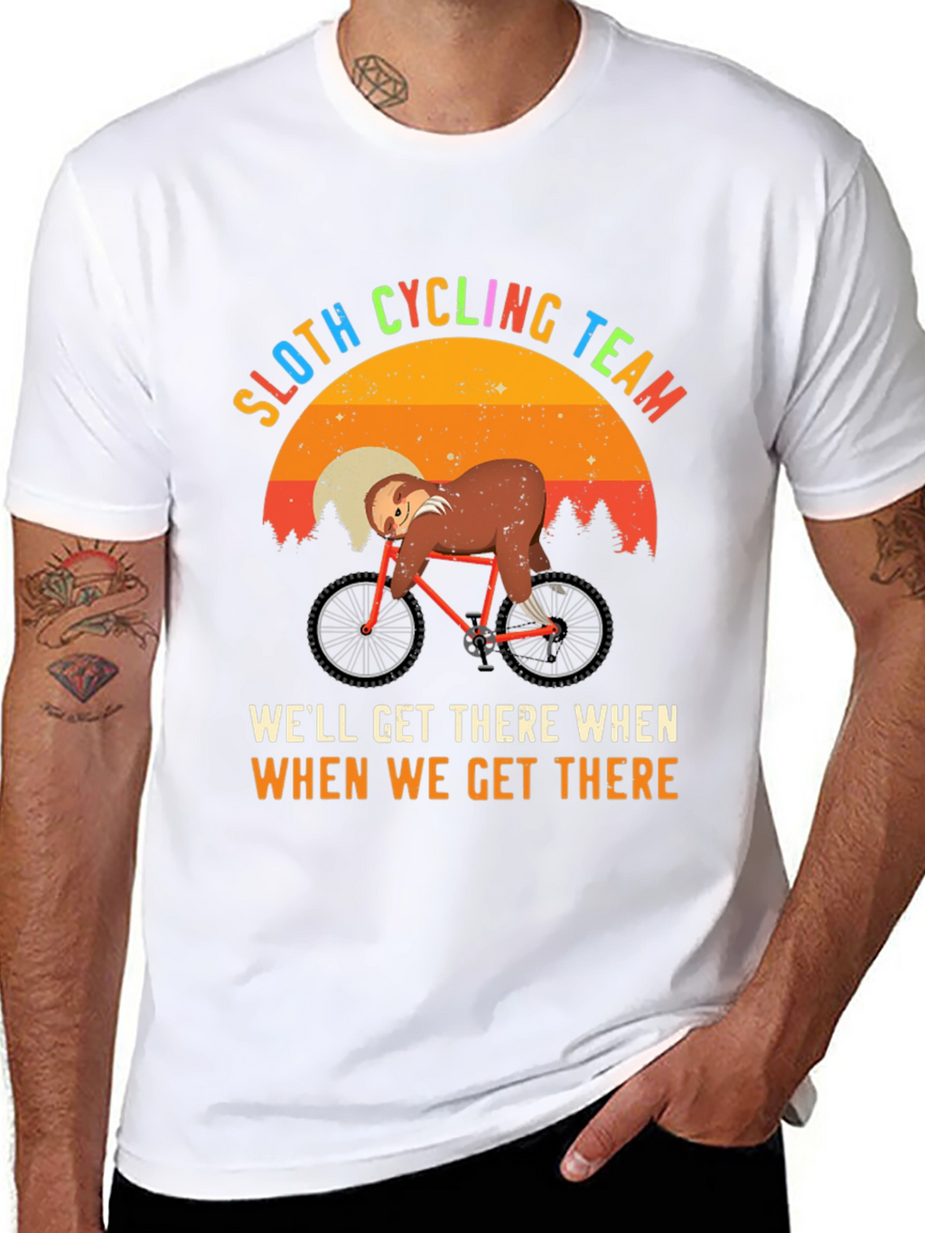 Sloth Cycling Team T-Shirt - Funny Graphic Tee