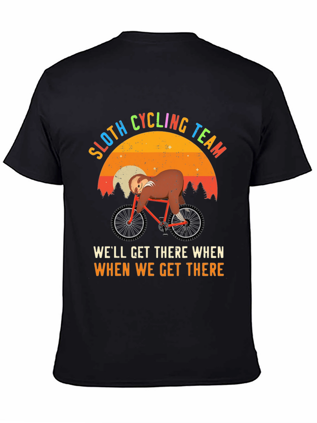 Sloth Cycling Team T-Shirt - Funny Graphic Tee