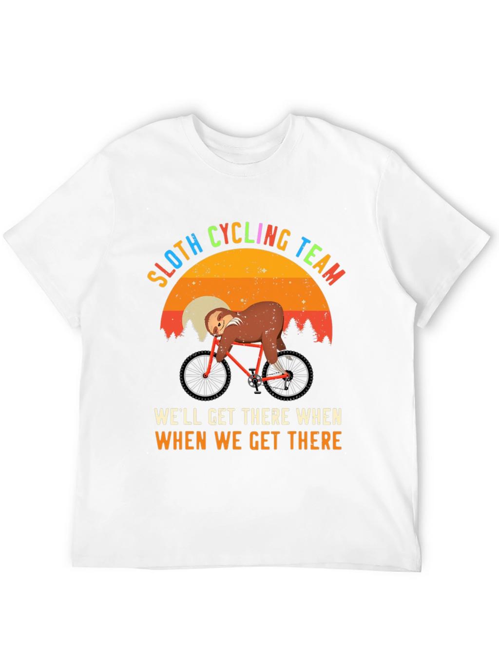 Sloth Cycling Team T-Shirt - Funny Graphic Tee