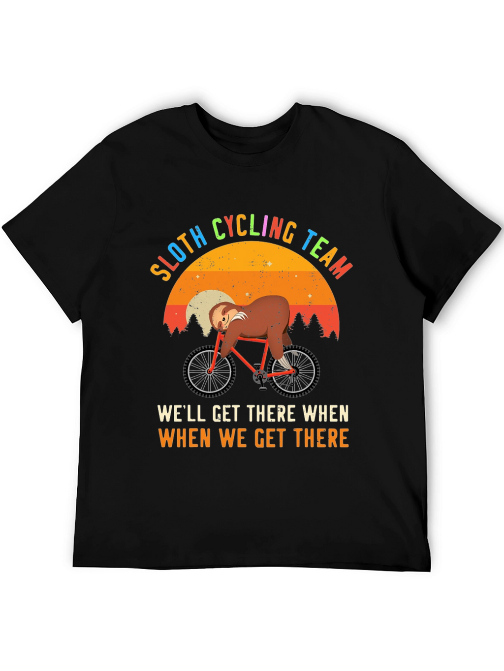 Sloth Cycling Team T-Shirt - Funny Graphic Tee