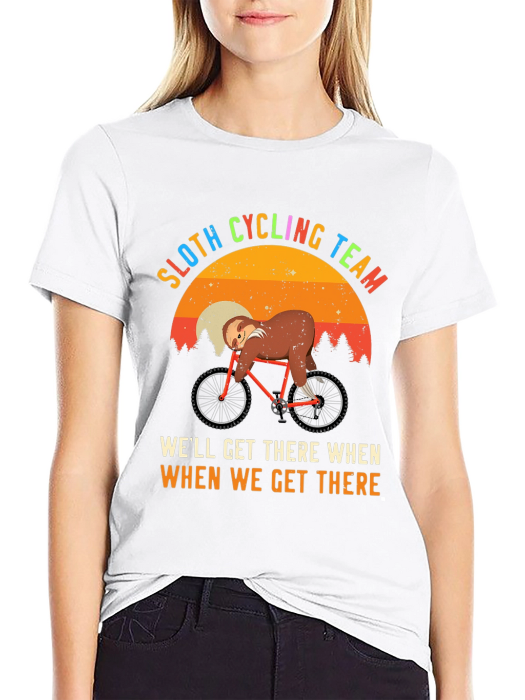 Sloth Cycling Team T-Shirt - Funny Graphic Tee