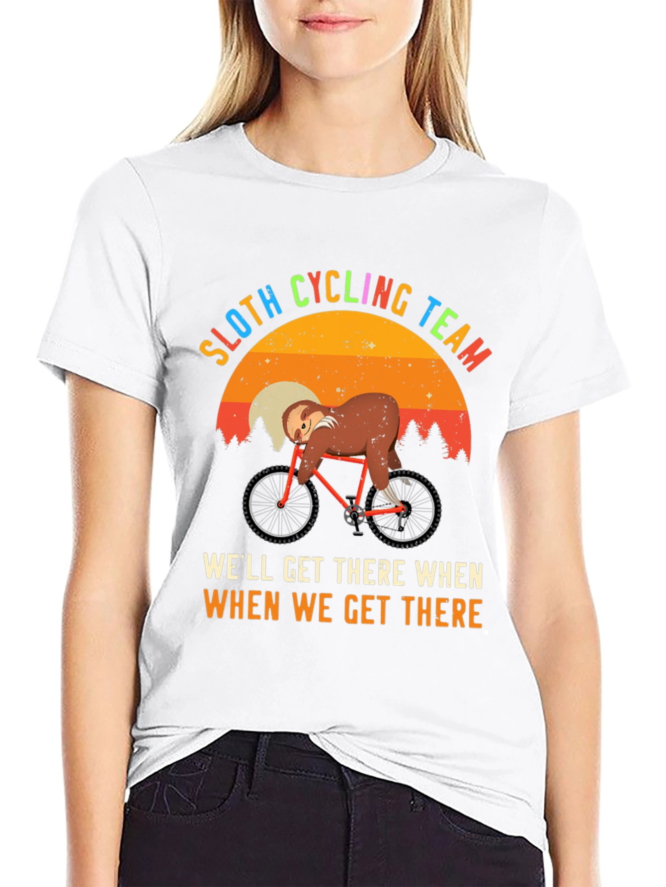 Sloth Cycling Team T-Shirt - Funny Graphic Tee
