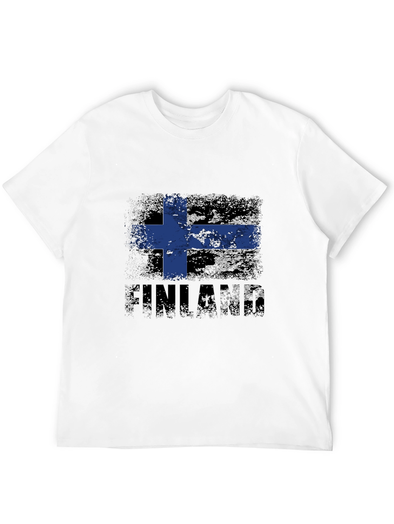 Finland Flag Distressed T-Shirt