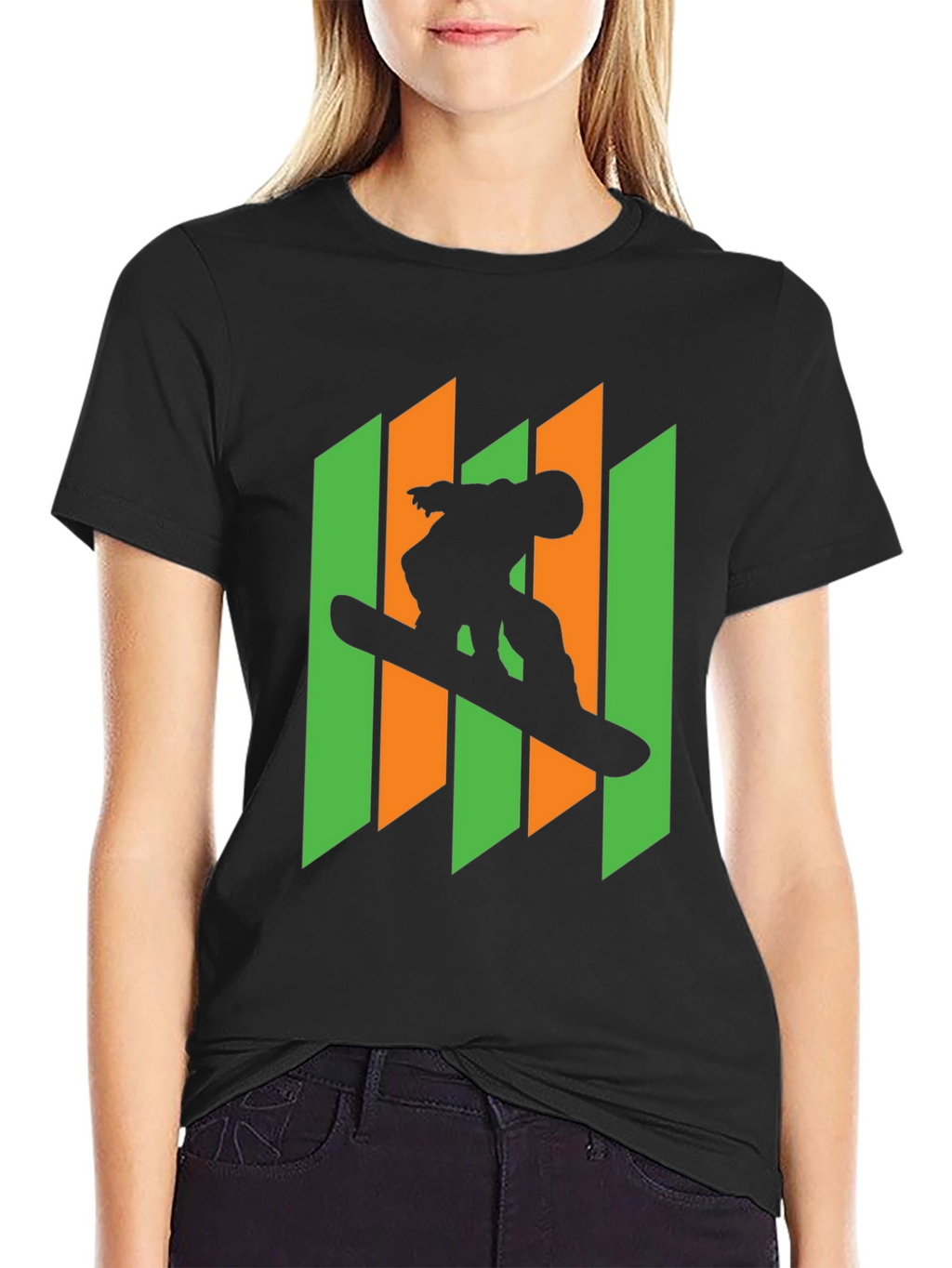 Snowboarder Graphic Tee - Cool Silhouette Design