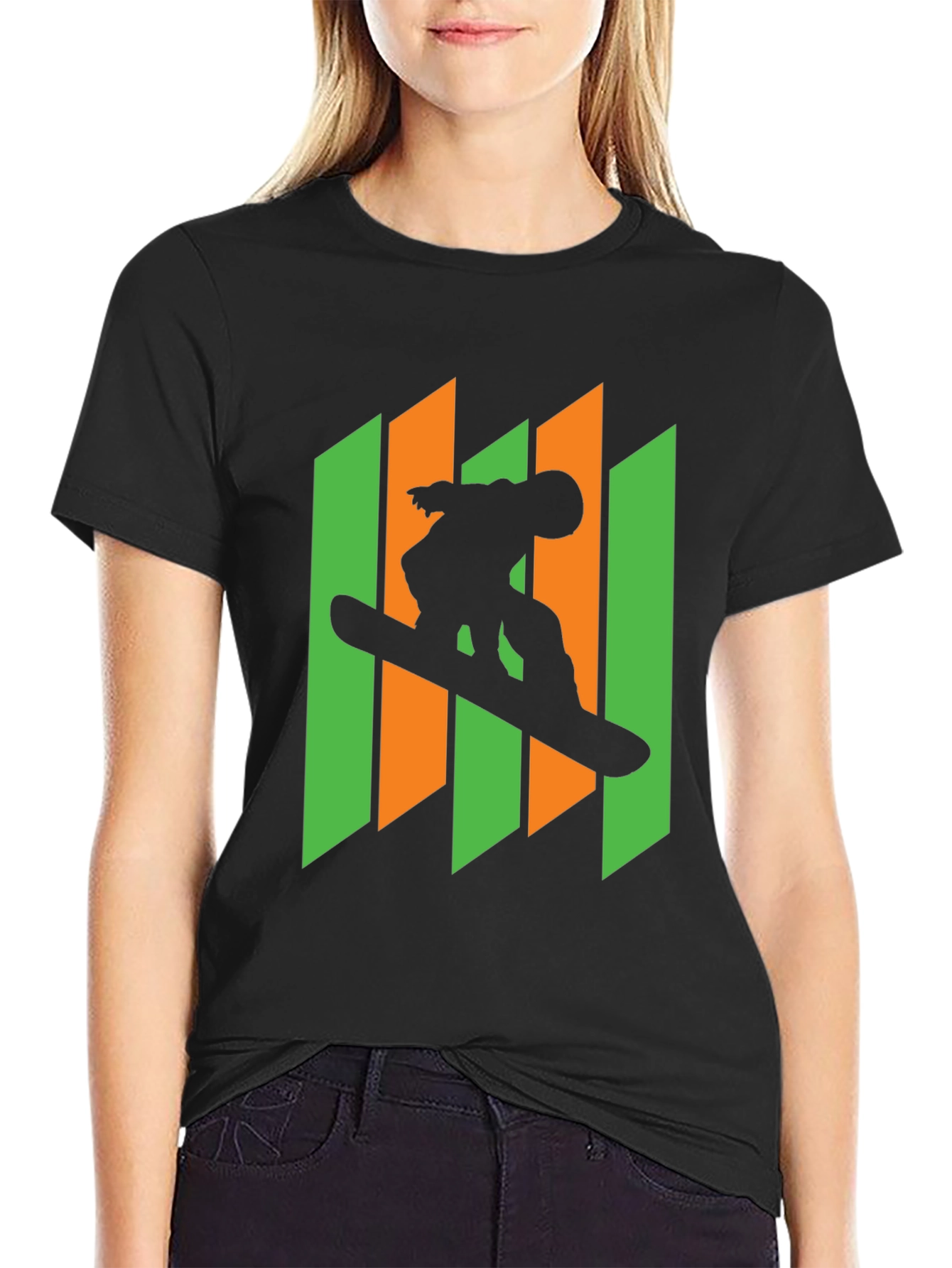 Snowboarder Graphic Tee - Cool Silhouette Design