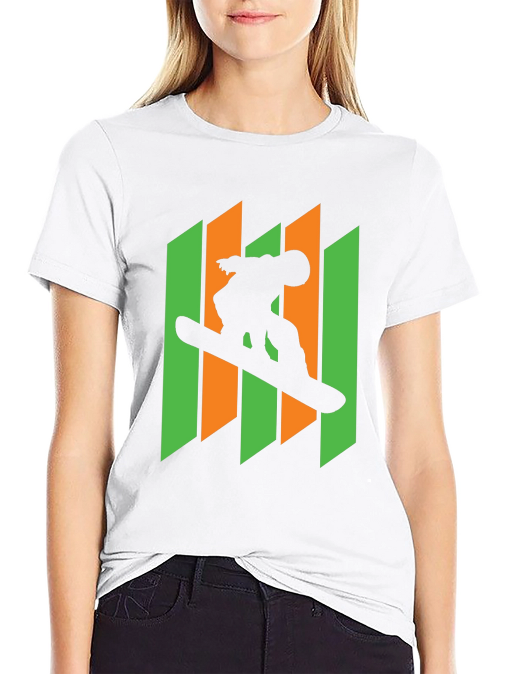 Snowboarder Graphic Tee - Cool Silhouette Design