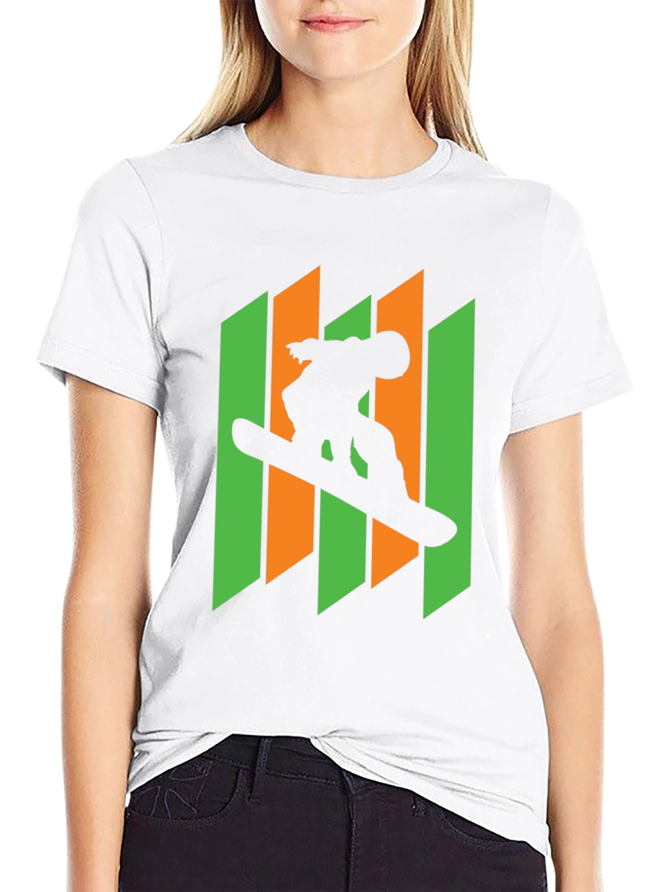 Snowboarder Graphic Tee - Cool Silhouette Design