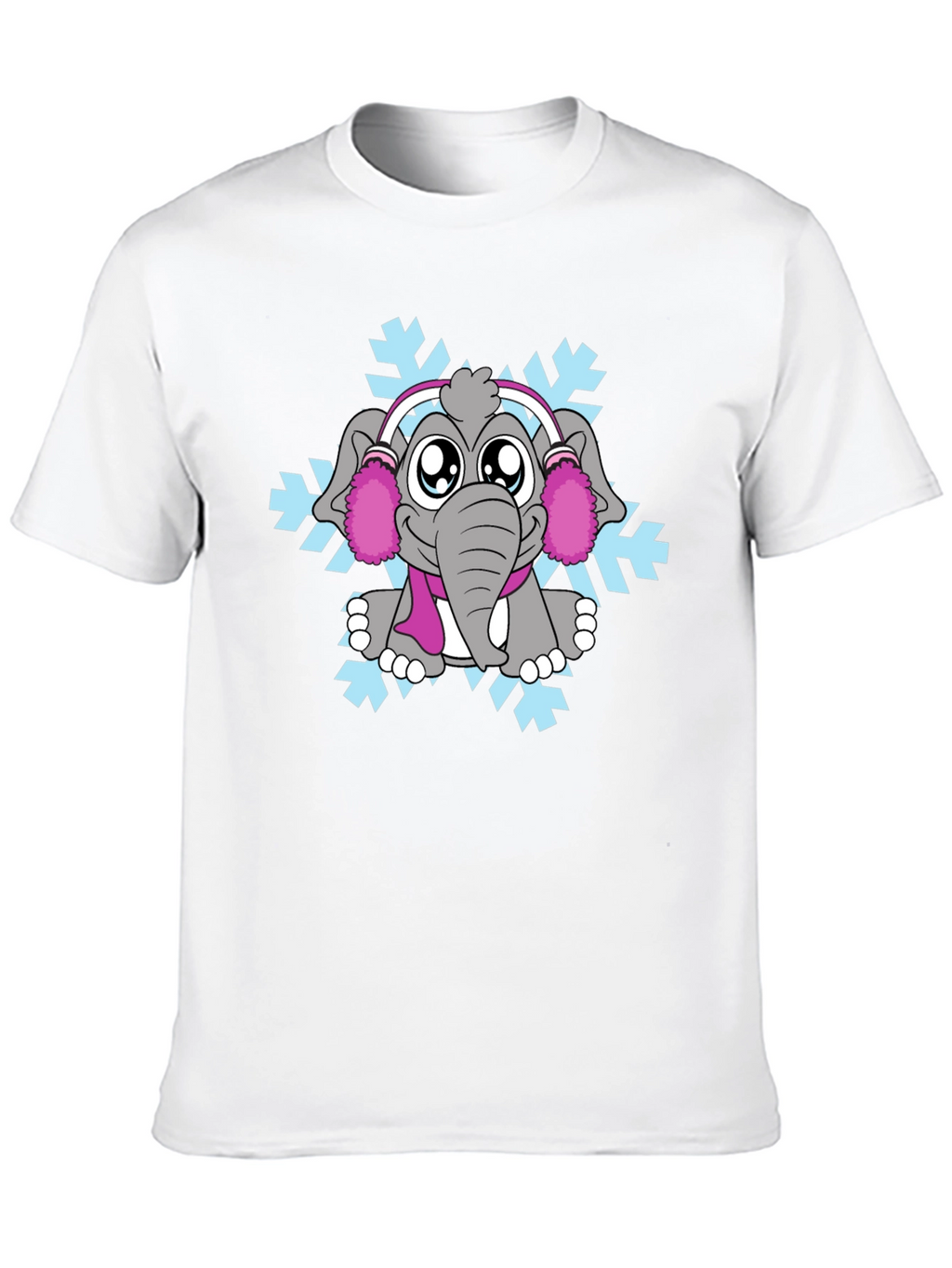 Elephant Snowflake Graphic Tee - Winter Style