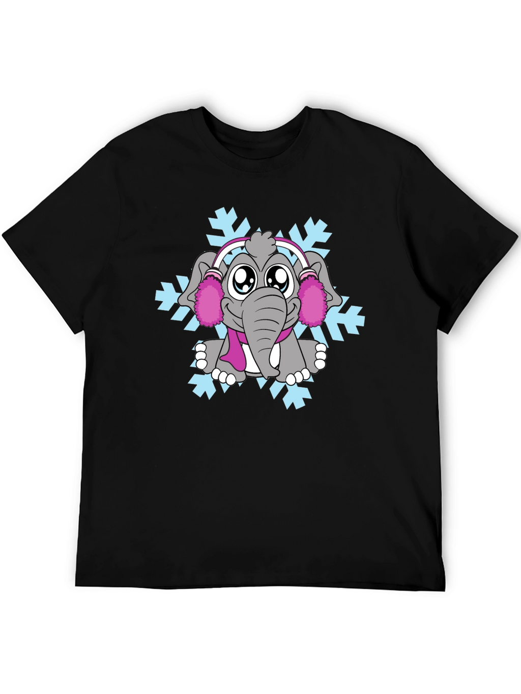 Elephant Snowflake Graphic Tee - Winter Style