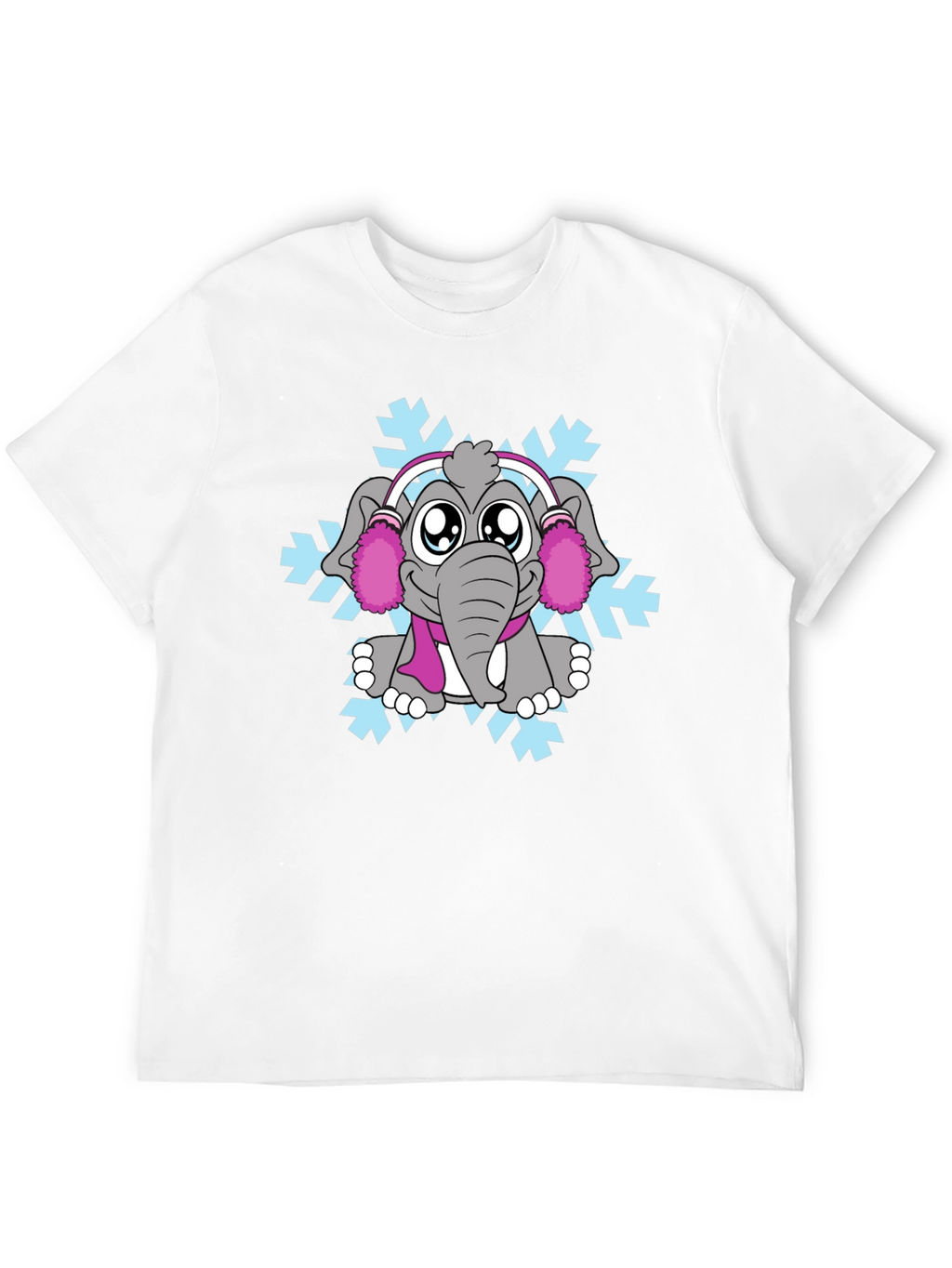 Elephant Snowflake Graphic Tee - Winter Style