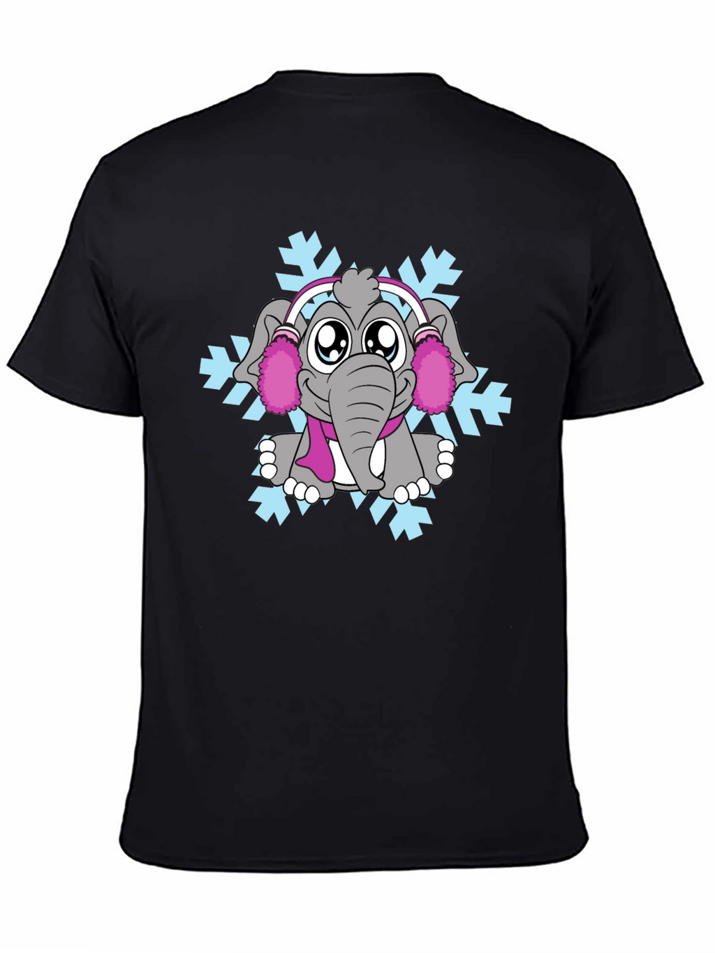 Elephant Snowflake Graphic Tee - Winter Style
