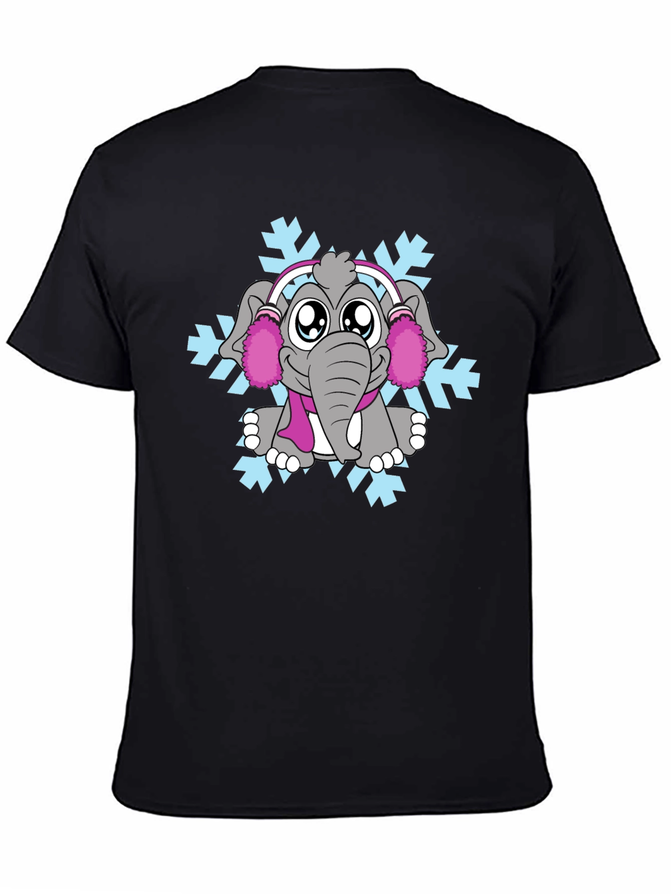 Elephant Snowflake Graphic Tee - Winter Style