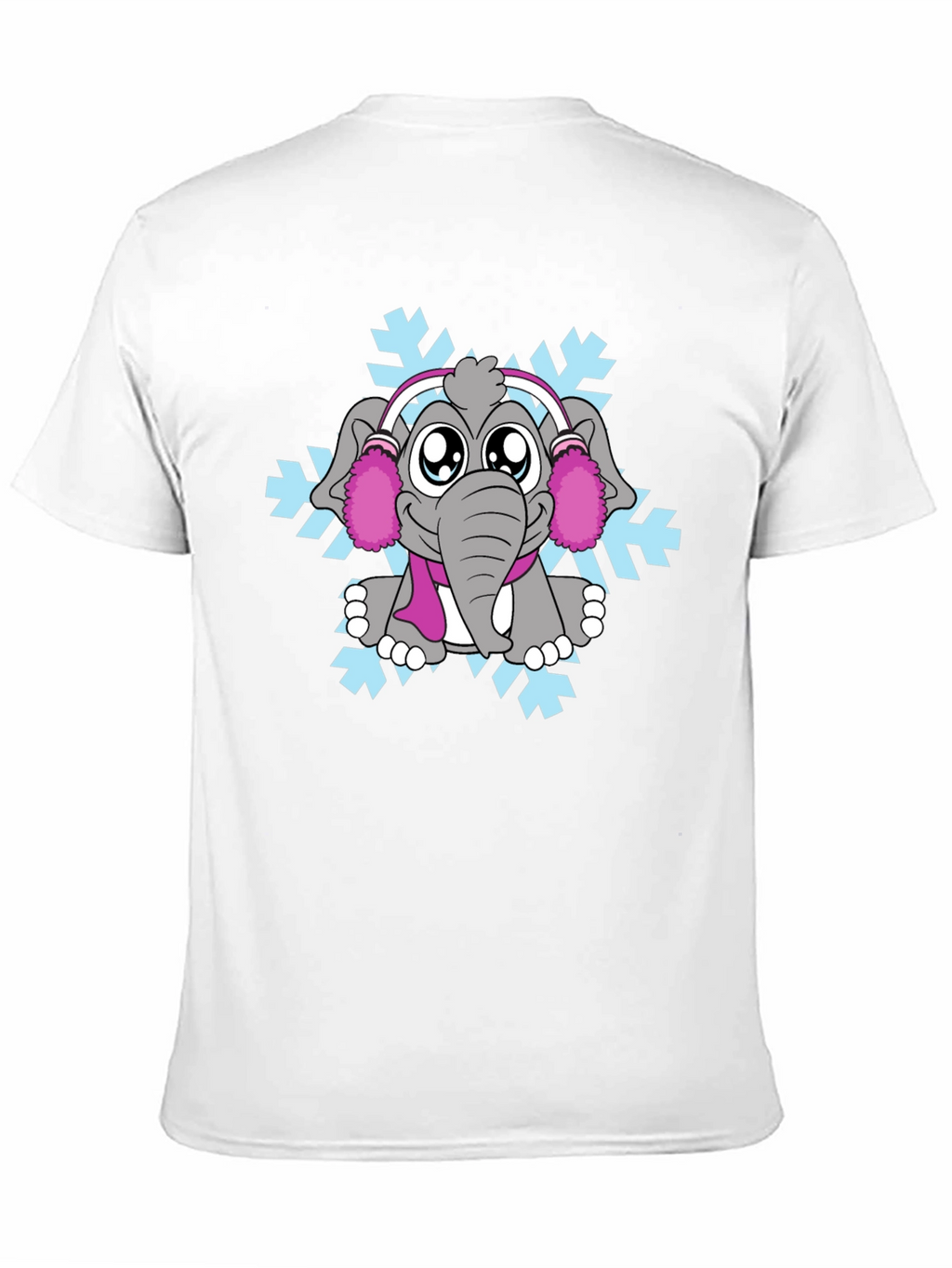 Elephant Snowflake Graphic Tee - Winter Style