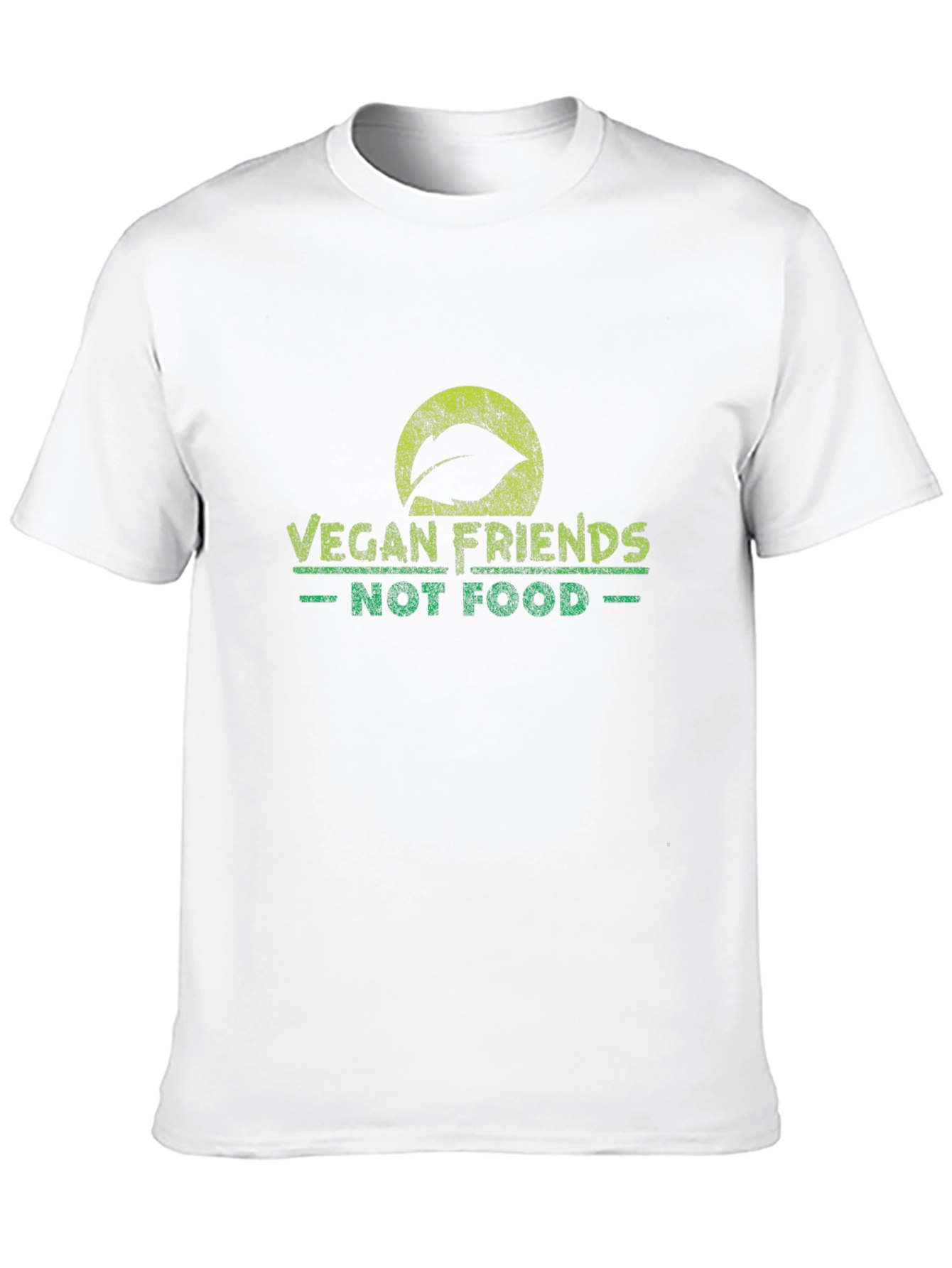 Vegan Friends Not Food Black T-Shirt