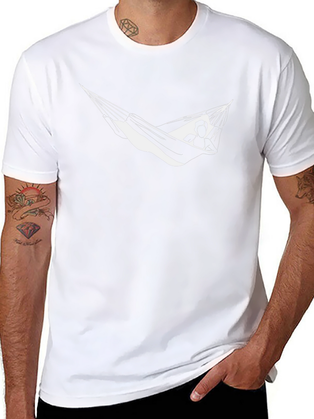 Relax in Style: Hammock Graphic Black T-Shirt