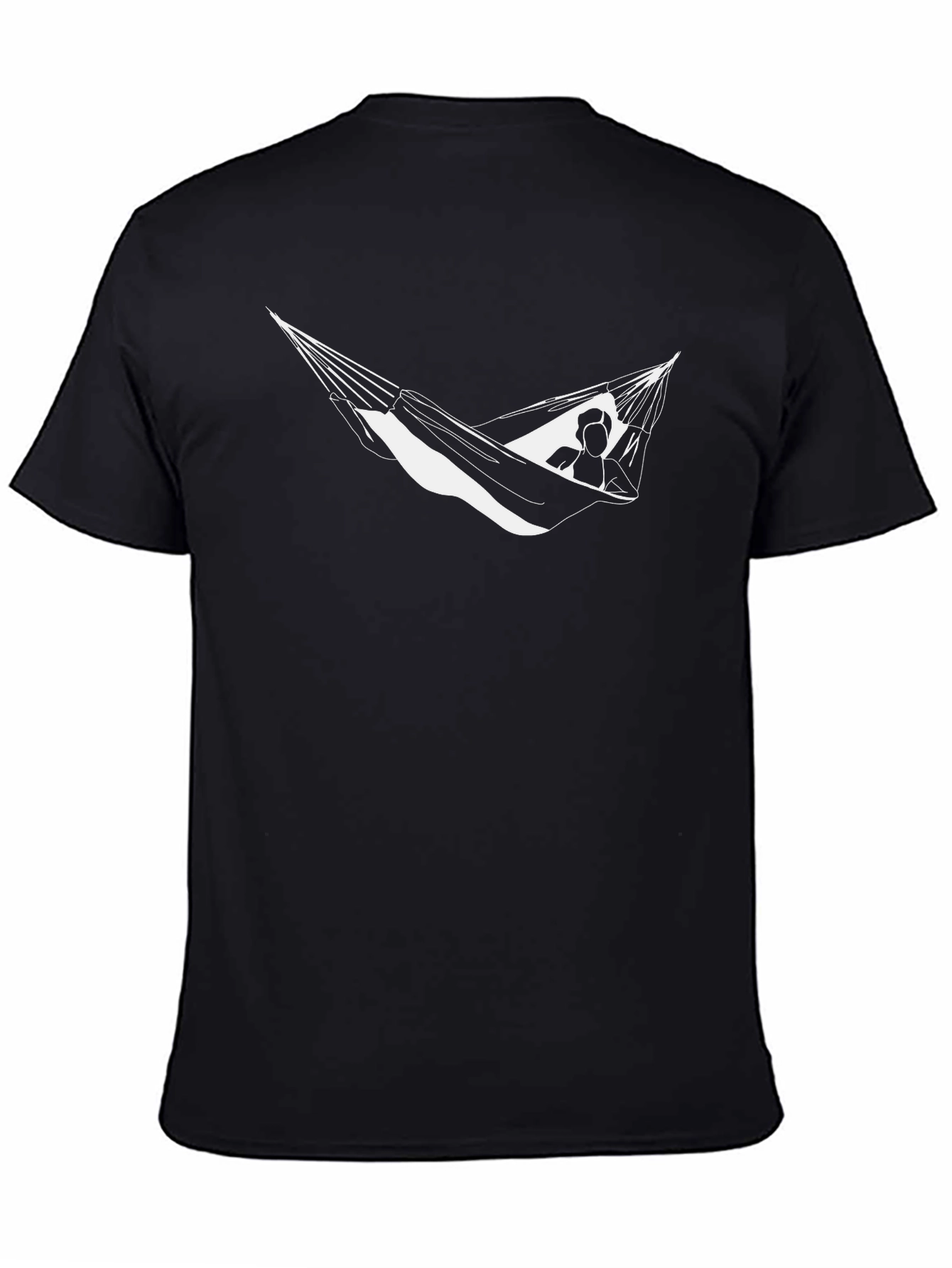 Relax in Style: Hammock Graphic Black T-Shirt
