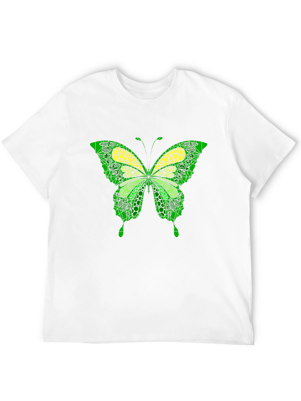 Butterfly Graphic Print Mens Black T-Shirt
