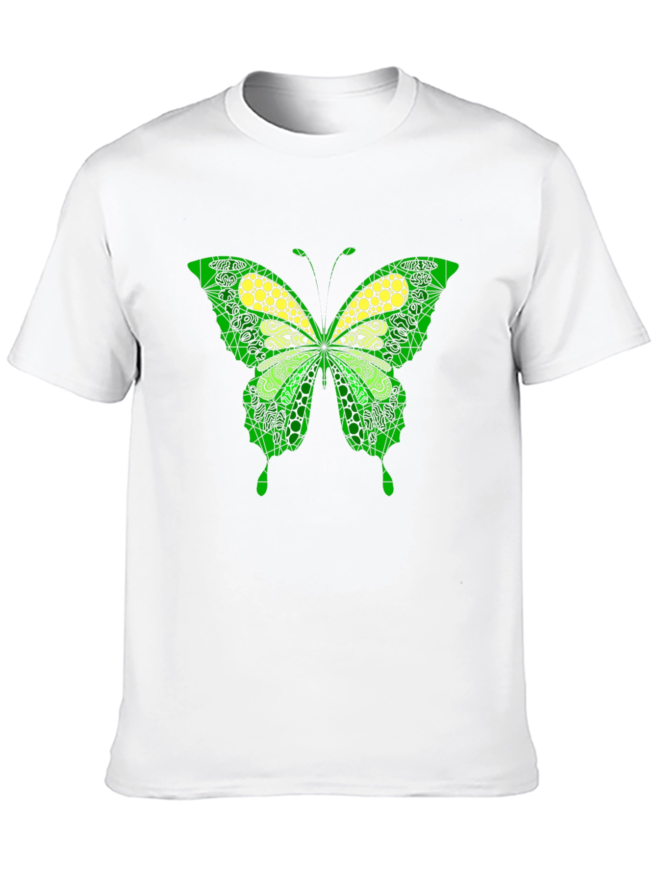 Butterfly Graphic Print Mens Black T-Shirt