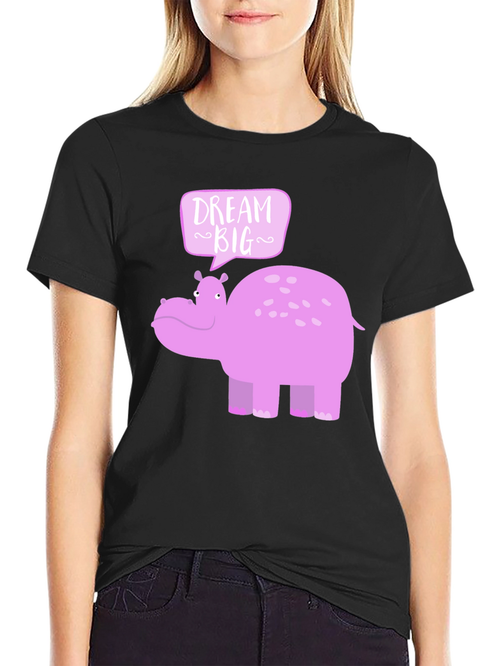 Dream Big Hippo Graphic Tee